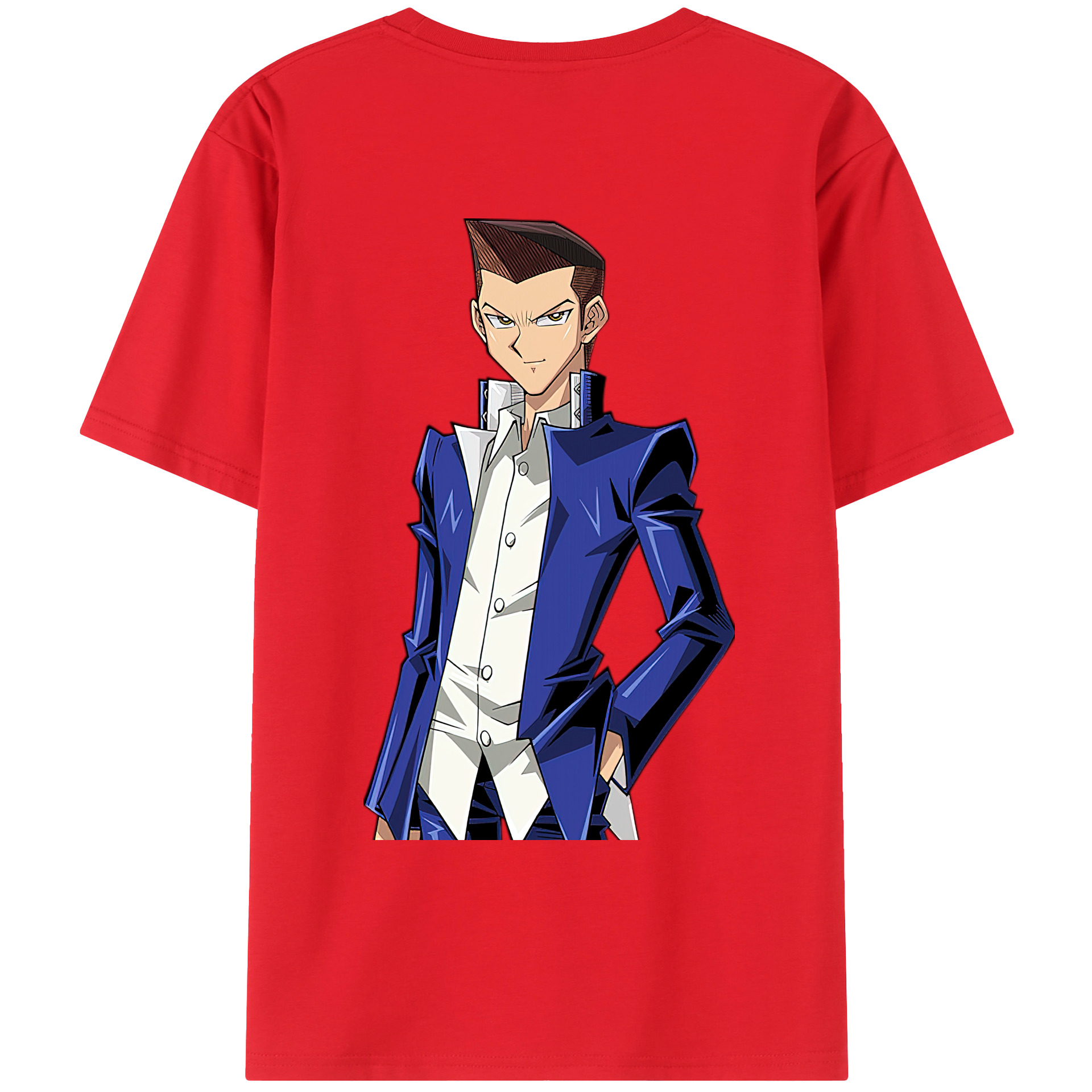 （画像用） 遊☆戯☆王 Yu-Gi-Oh! 綿100％ メンズ半袖Tシャツ（バックプリント） 通気性