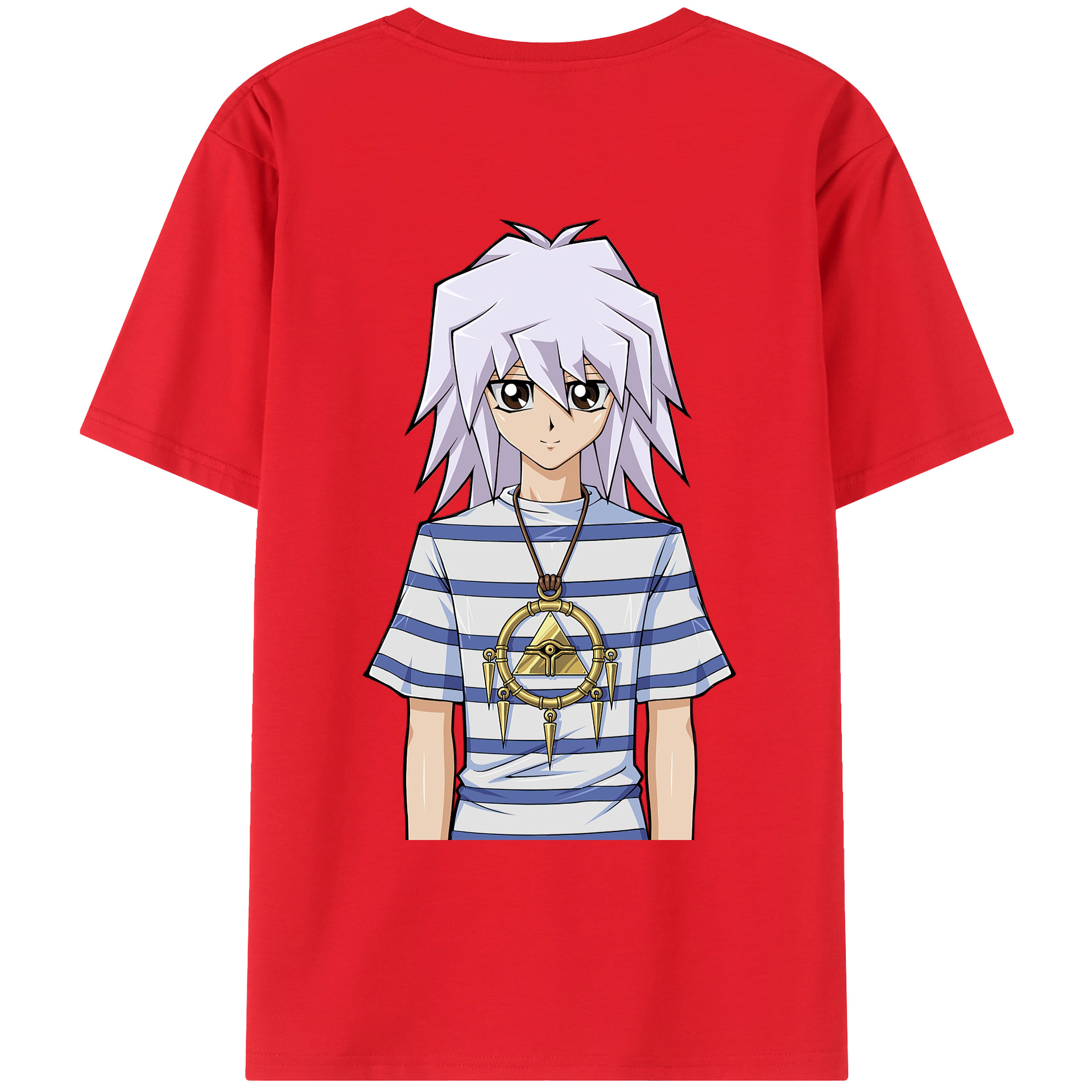 （画像用） 遊☆戯☆王 Yu-Gi-Oh! 綿100％ メンズ半袖Tシャツ（バックプリント） 通気性