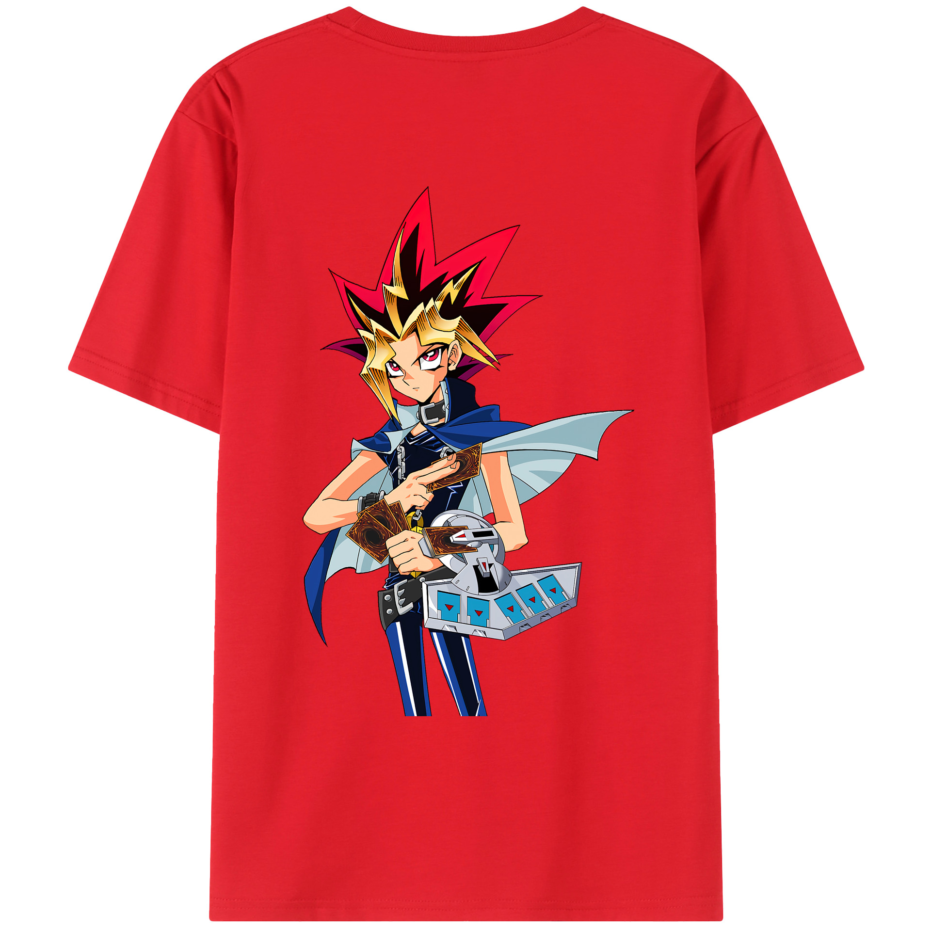 （画像用） 遊☆戯☆王 Yu-Gi-Oh! 綿100％ メンズ半袖Tシャツ（バックプリント） 通気性