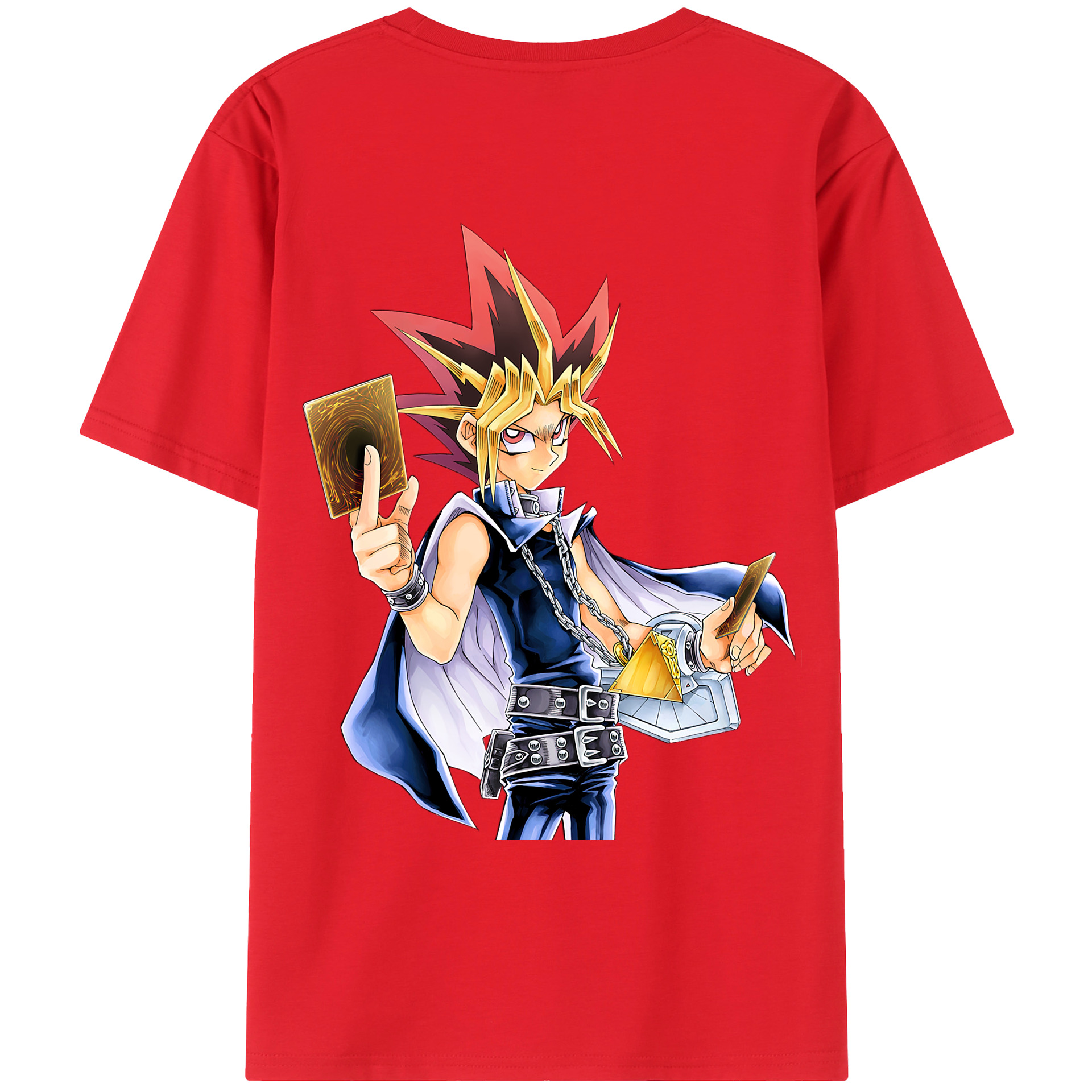 （画像用） 遊☆戯☆王 Yu-Gi-Oh! 綿100％ メンズ半袖Tシャツ（バックプリント） 通気性