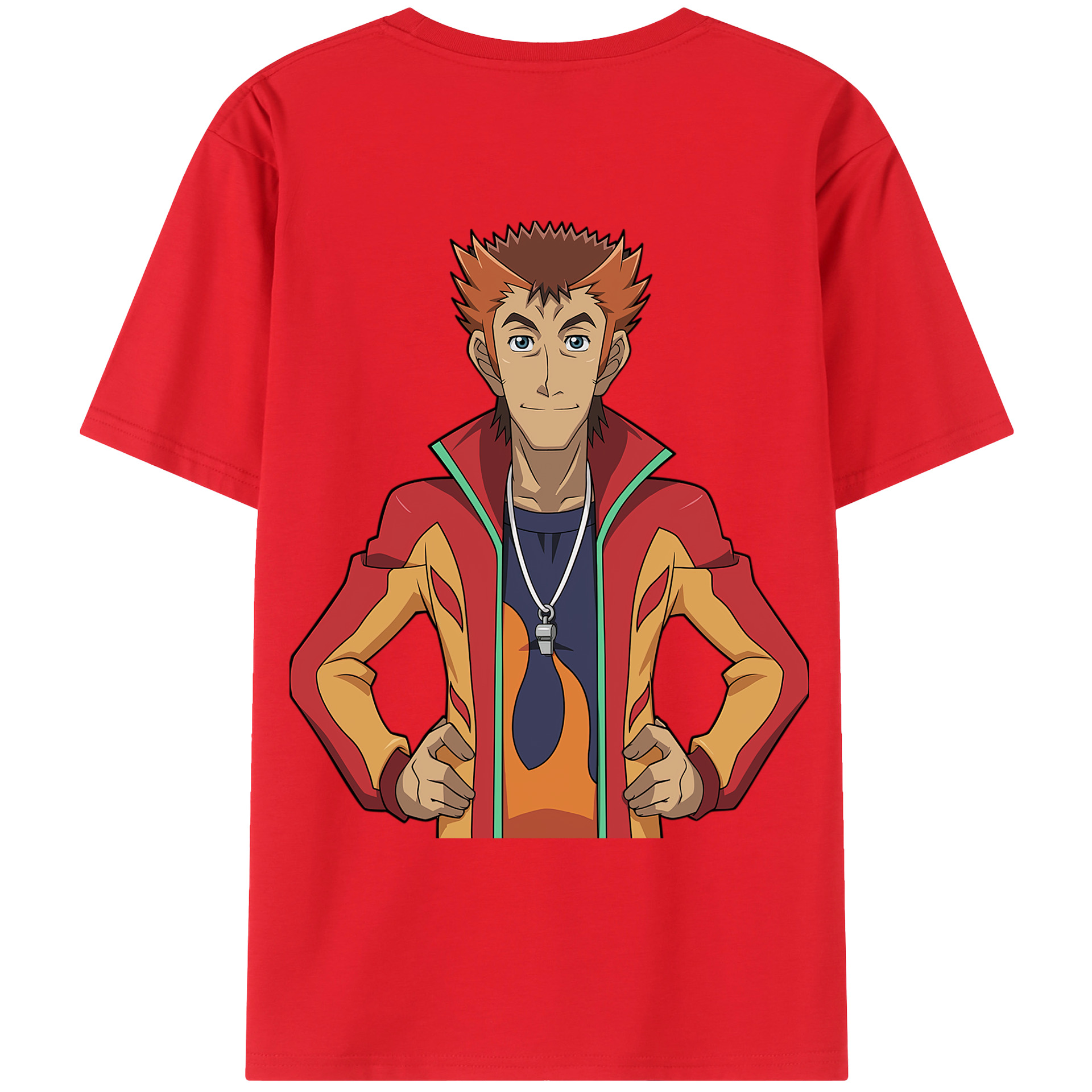 （画像用） 遊☆戯☆王 Yu-Gi-Oh! 綿100％ メンズ半袖Tシャツ（バックプリント） 通気性