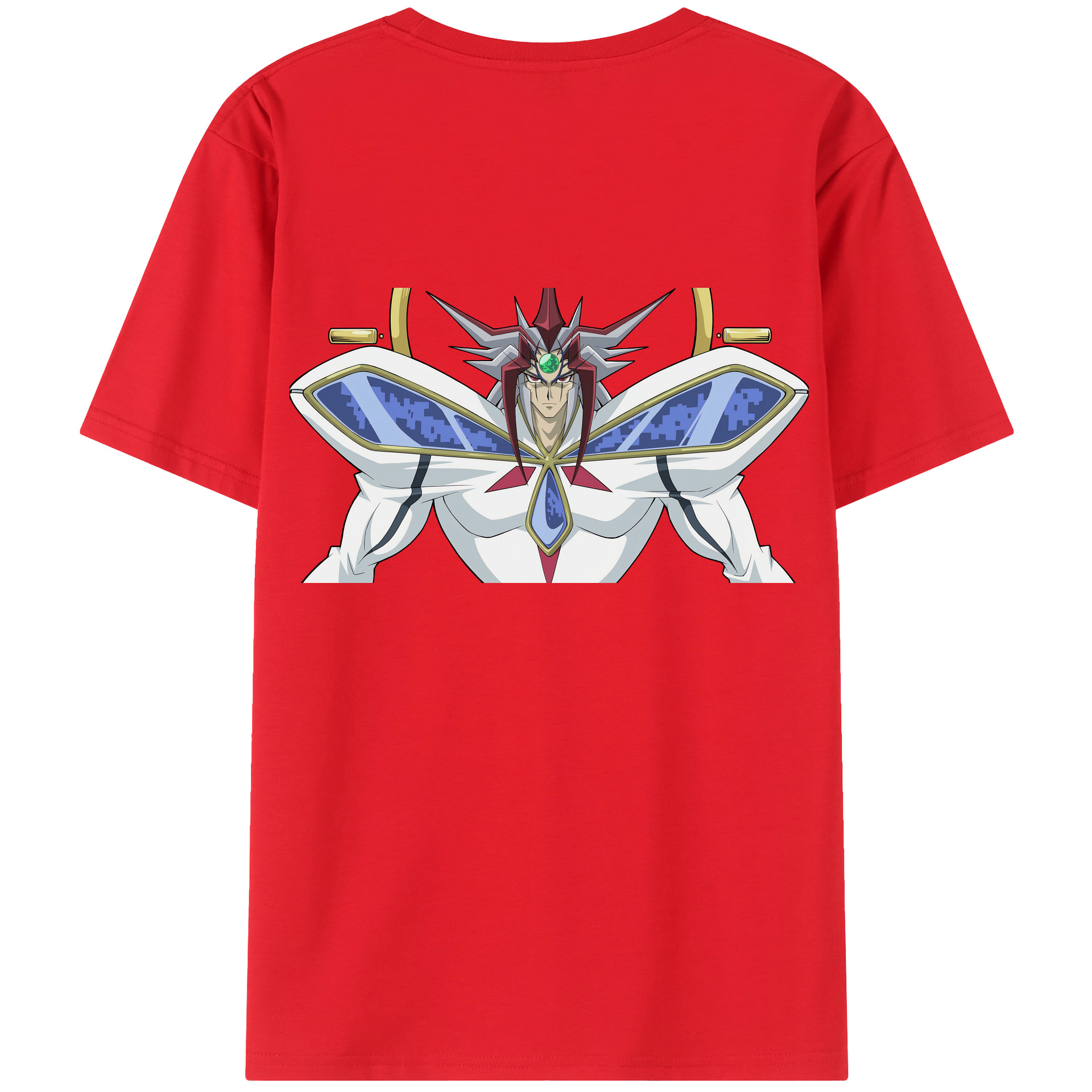 （画像用） 遊☆戯☆王 Yu-Gi-Oh! 綿100％ メンズ半袖Tシャツ（バックプリント） 通気性