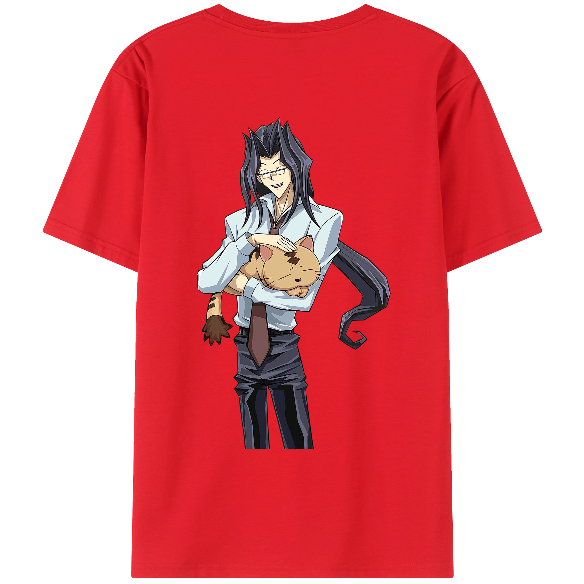 （画像用） 遊☆戯☆王 Yu-Gi-Oh! 綿100％ メンズ半袖Tシャツ（バックプリント） 通気性