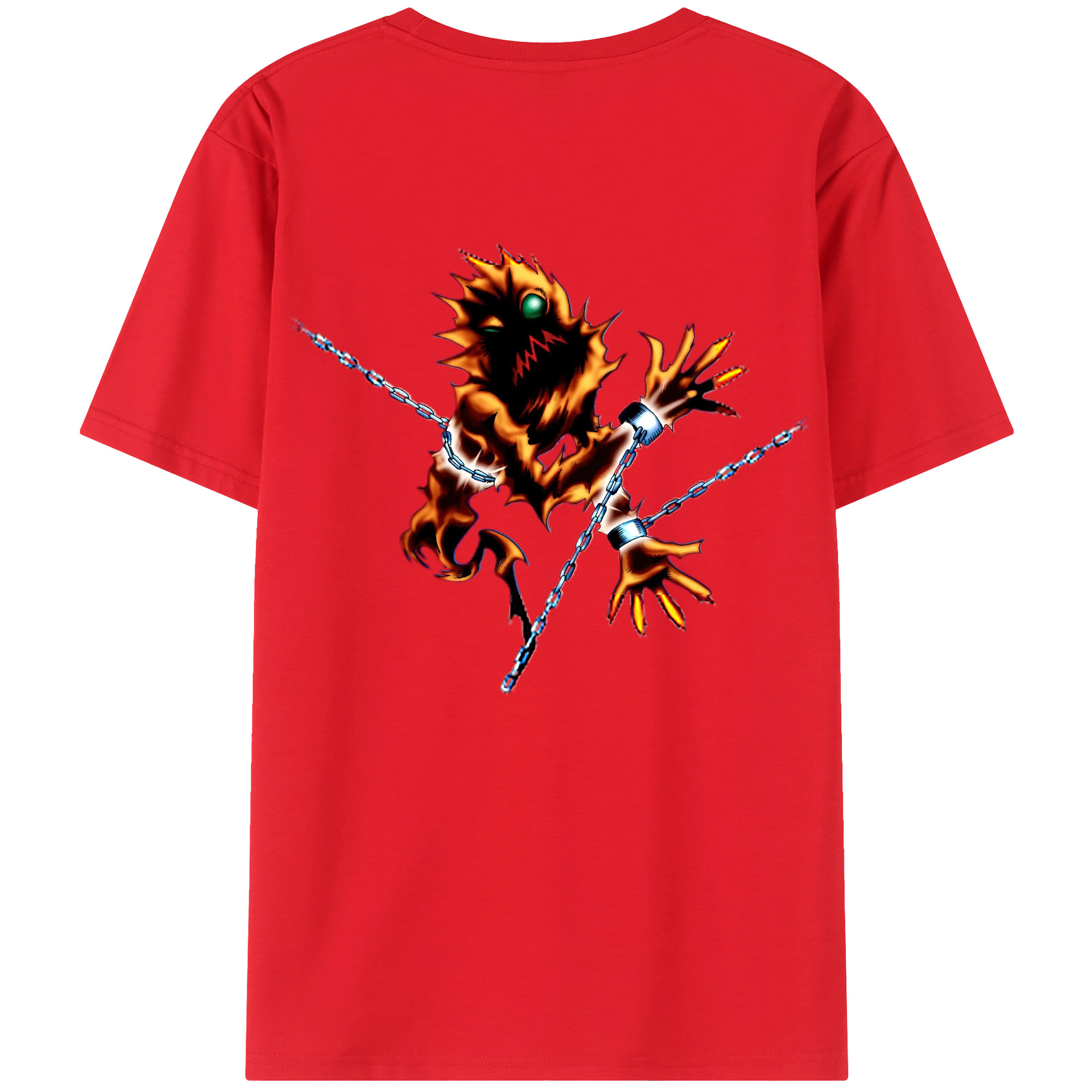 （画像用） 遊☆戯☆王 Yu-Gi-Oh! 綿100％ メンズ半袖Tシャツ（バックプリント） 通気性
