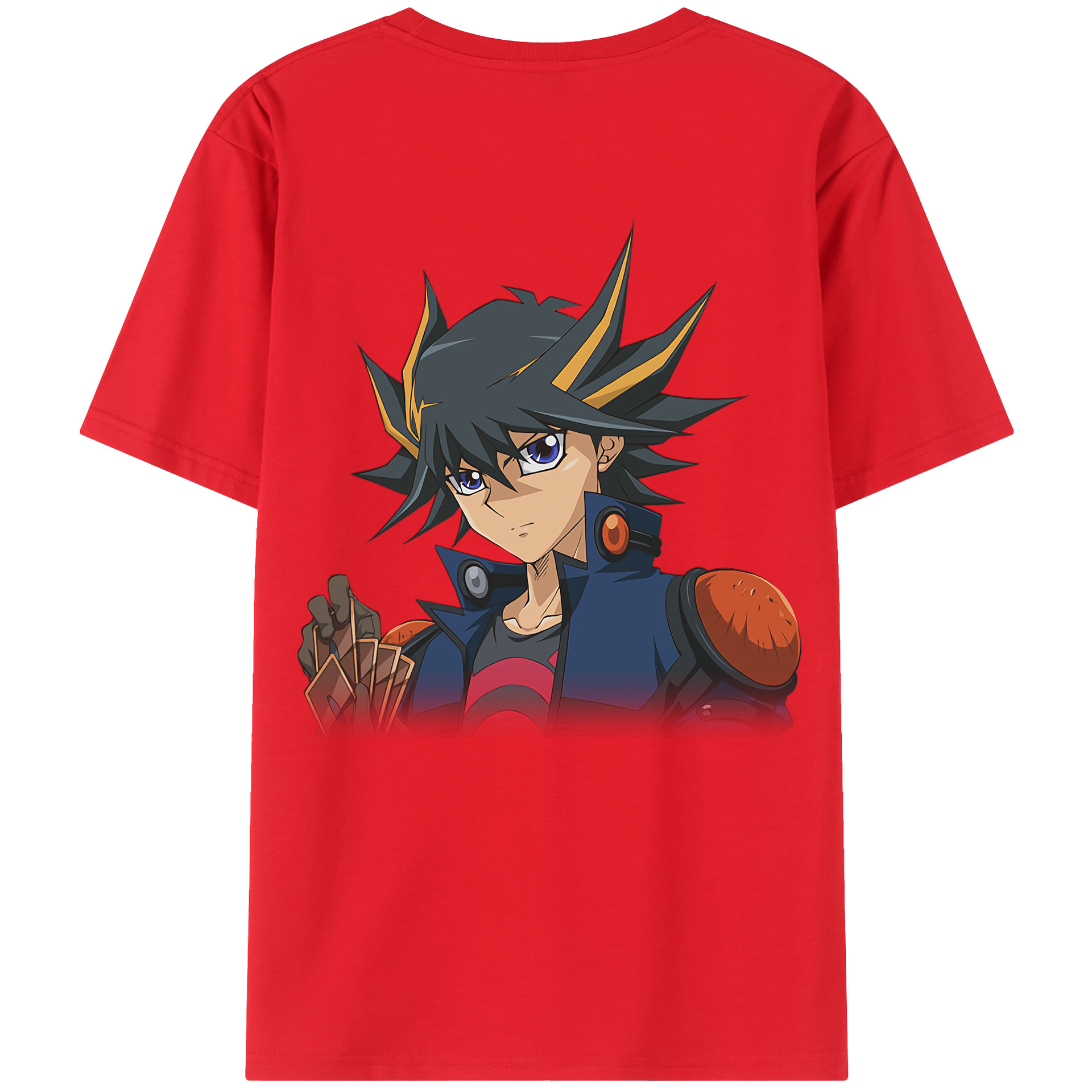 （画像用） 遊☆戯☆王 Yu-Gi-Oh! 綿100％ メンズ半袖Tシャツ（バックプリント） 通気性
