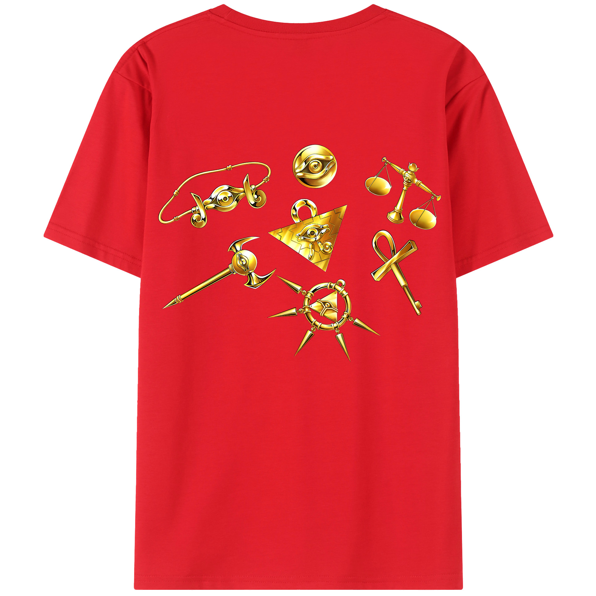 （画像用） 遊☆戯☆王 Yu-Gi-Oh! 綿100％ メンズ半袖Tシャツ（バックプリント） 通気性