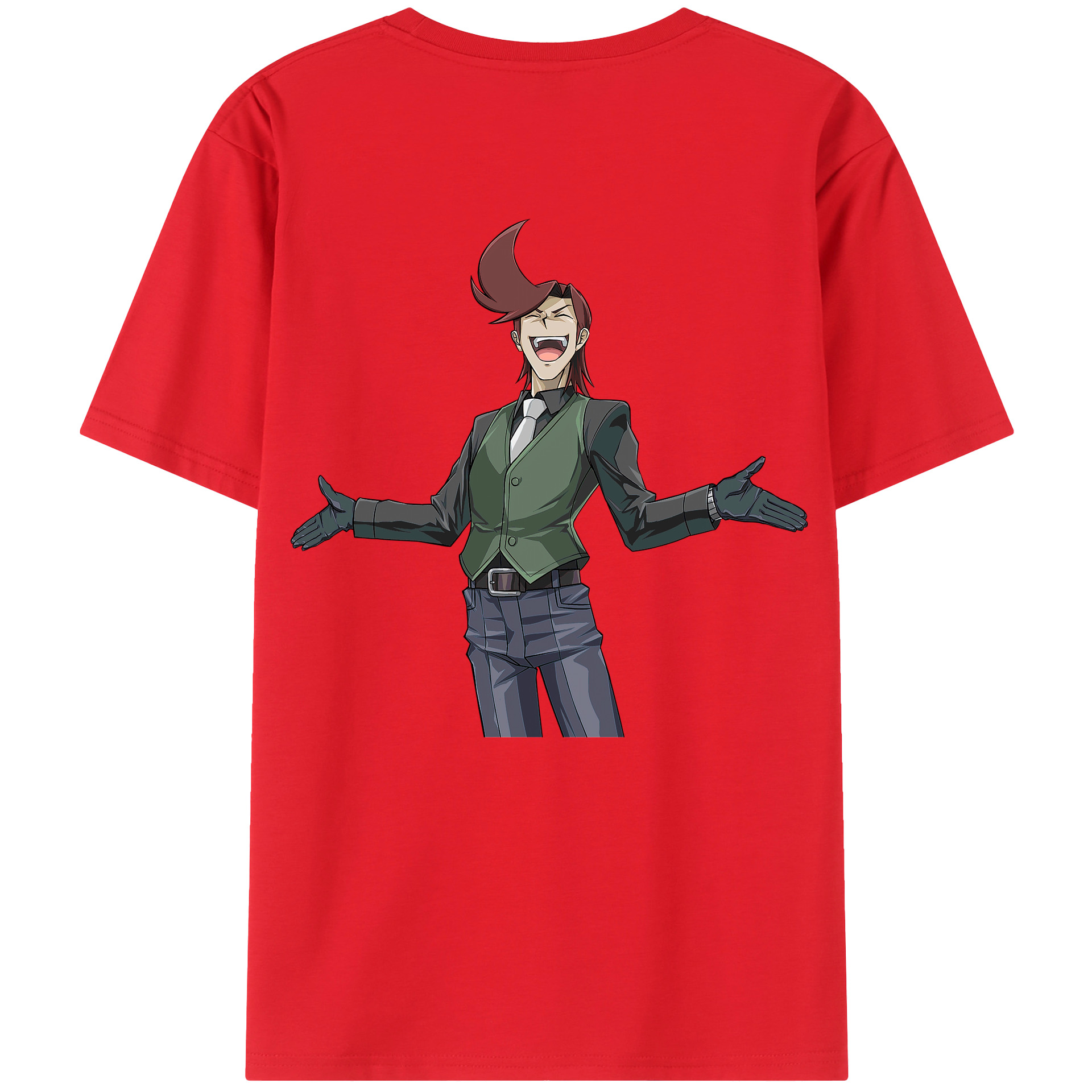 （画像用） 遊☆戯☆王 Yu-Gi-Oh! 綿100％ メンズ半袖Tシャツ（バックプリント） 通気性