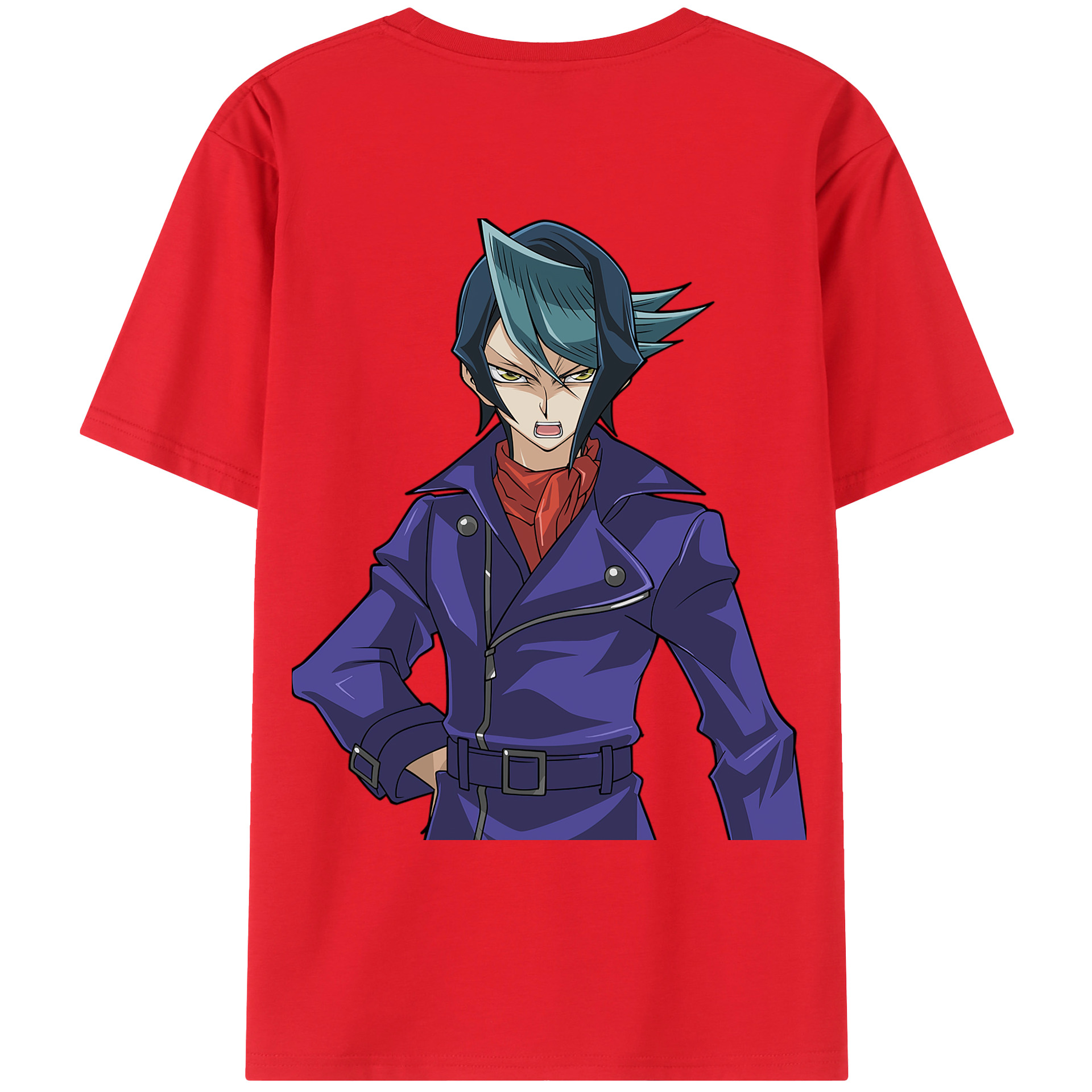 （画像用） 遊☆戯☆王 Yu-Gi-Oh! 綿100％ メンズ半袖Tシャツ（バックプリント） 通気性
