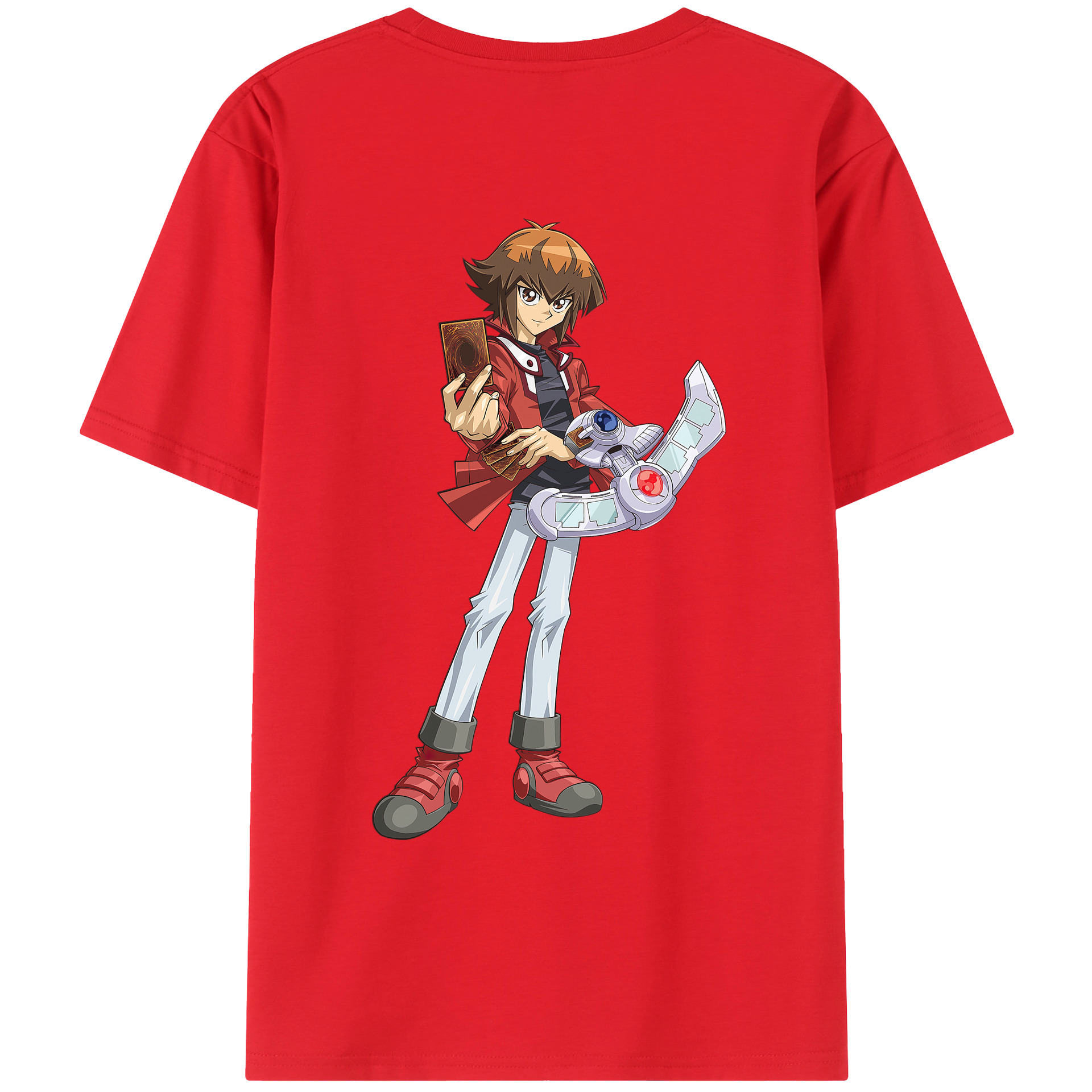 （画像用） 遊☆戯☆王 Yu-Gi-Oh! 綿100％ メンズ半袖Tシャツ（バックプリント） 通気性