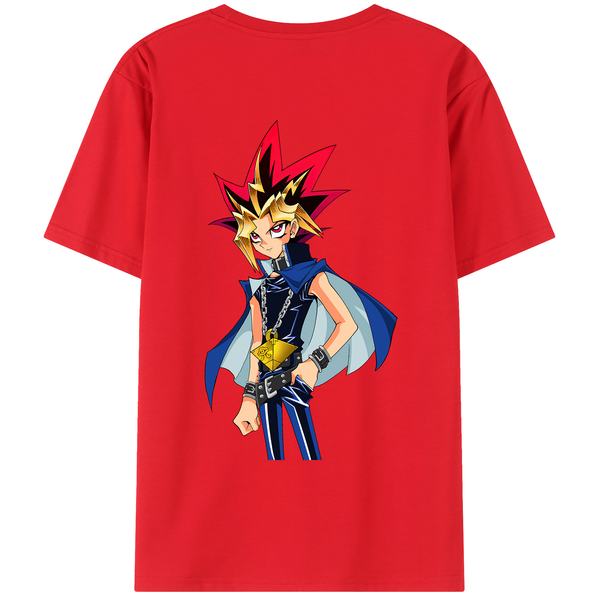 （画像用） 遊☆戯☆王 Yu-Gi-Oh! 綿100％ メンズ半袖Tシャツ（バックプリント） 通気性