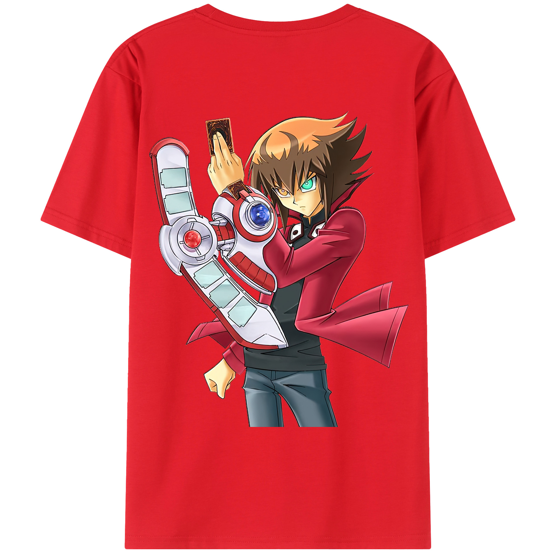 （画像用） 遊☆戯☆王 Yu-Gi-Oh! 綿100％ メンズ半袖Tシャツ（バックプリント） 通気性