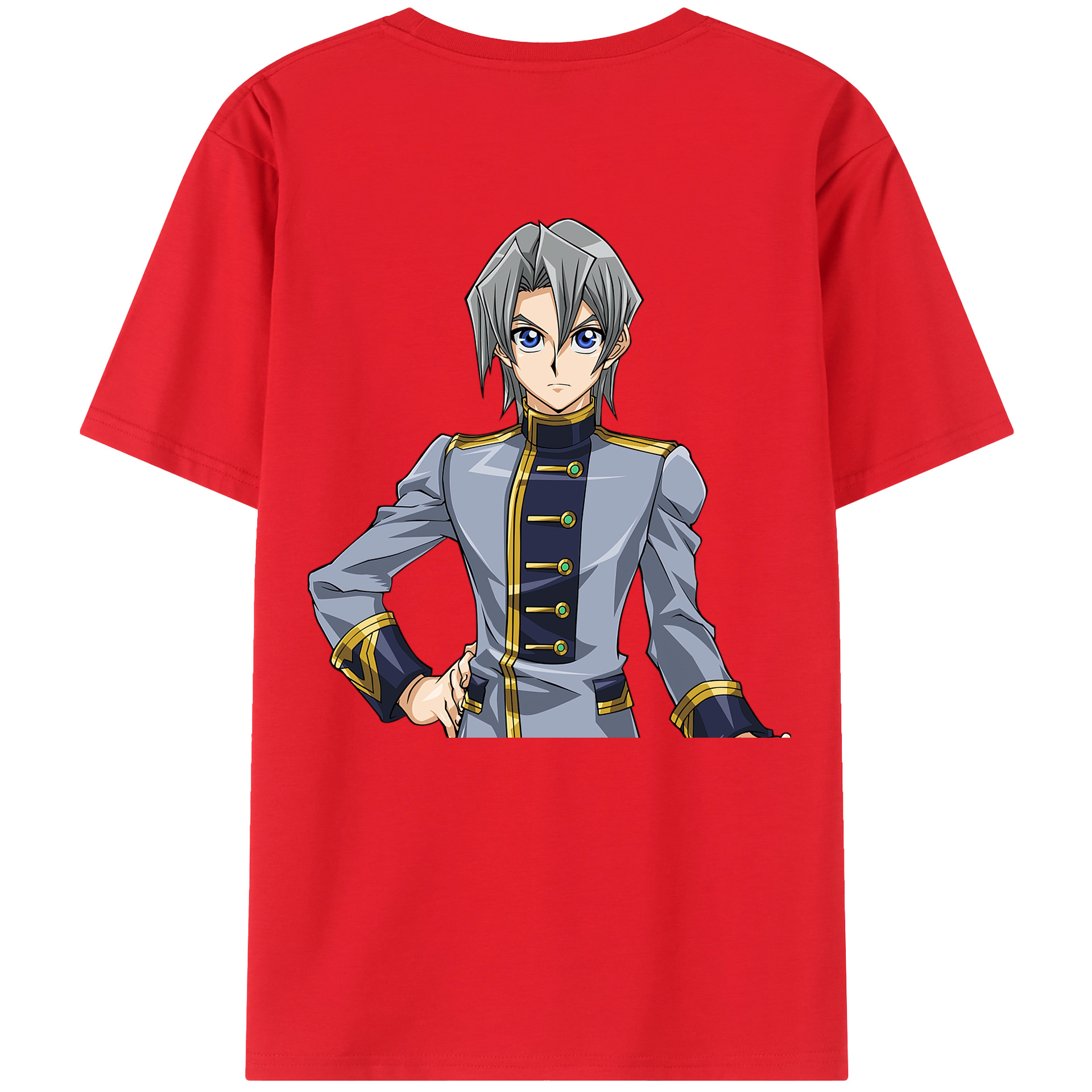 （画像用） 遊☆戯☆王 Yu-Gi-Oh! 綿100％ メンズ半袖Tシャツ（バックプリント） 通気性