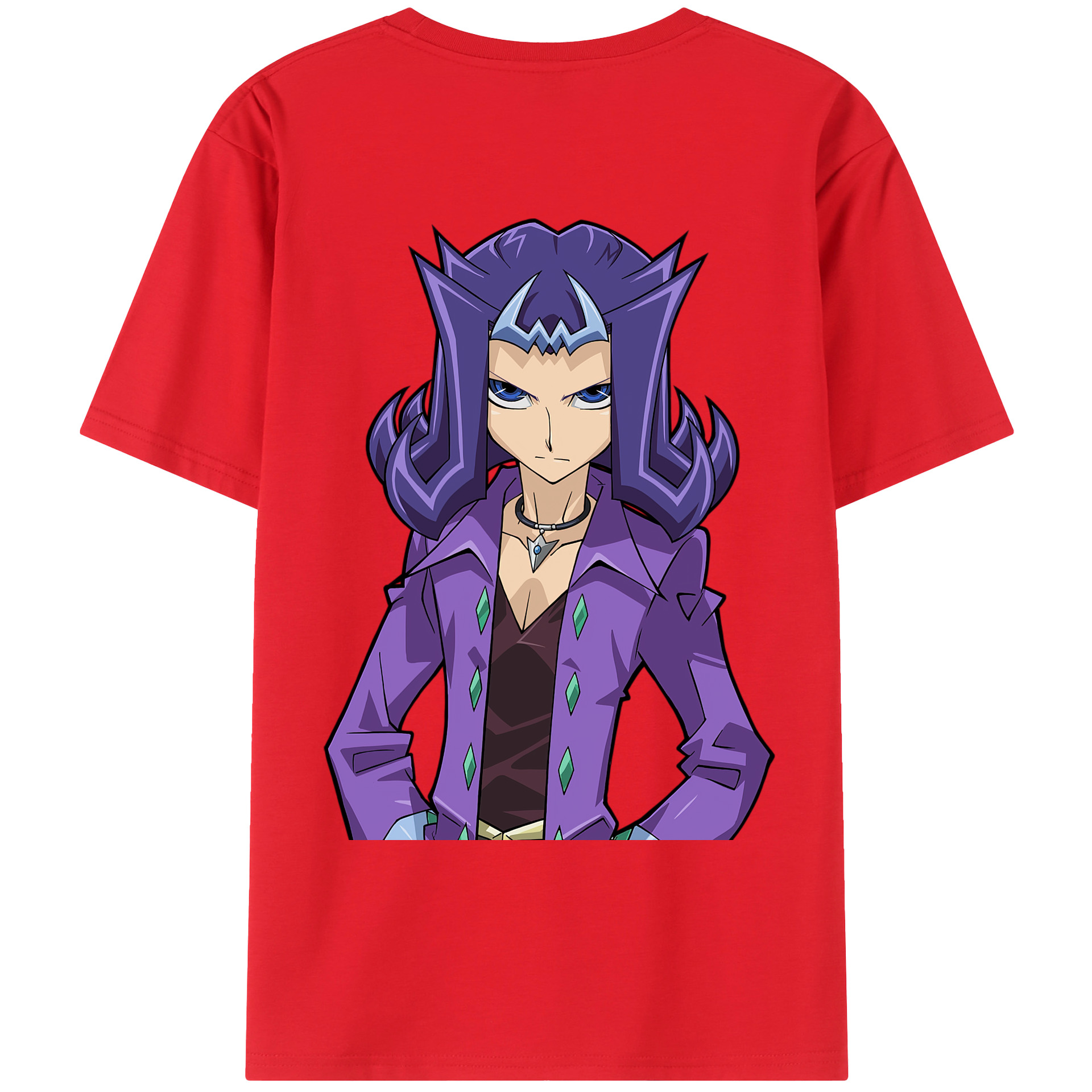 （画像用） 遊☆戯☆王 Yu-Gi-Oh! 綿100％ メンズ半袖Tシャツ（バックプリント） 通気性