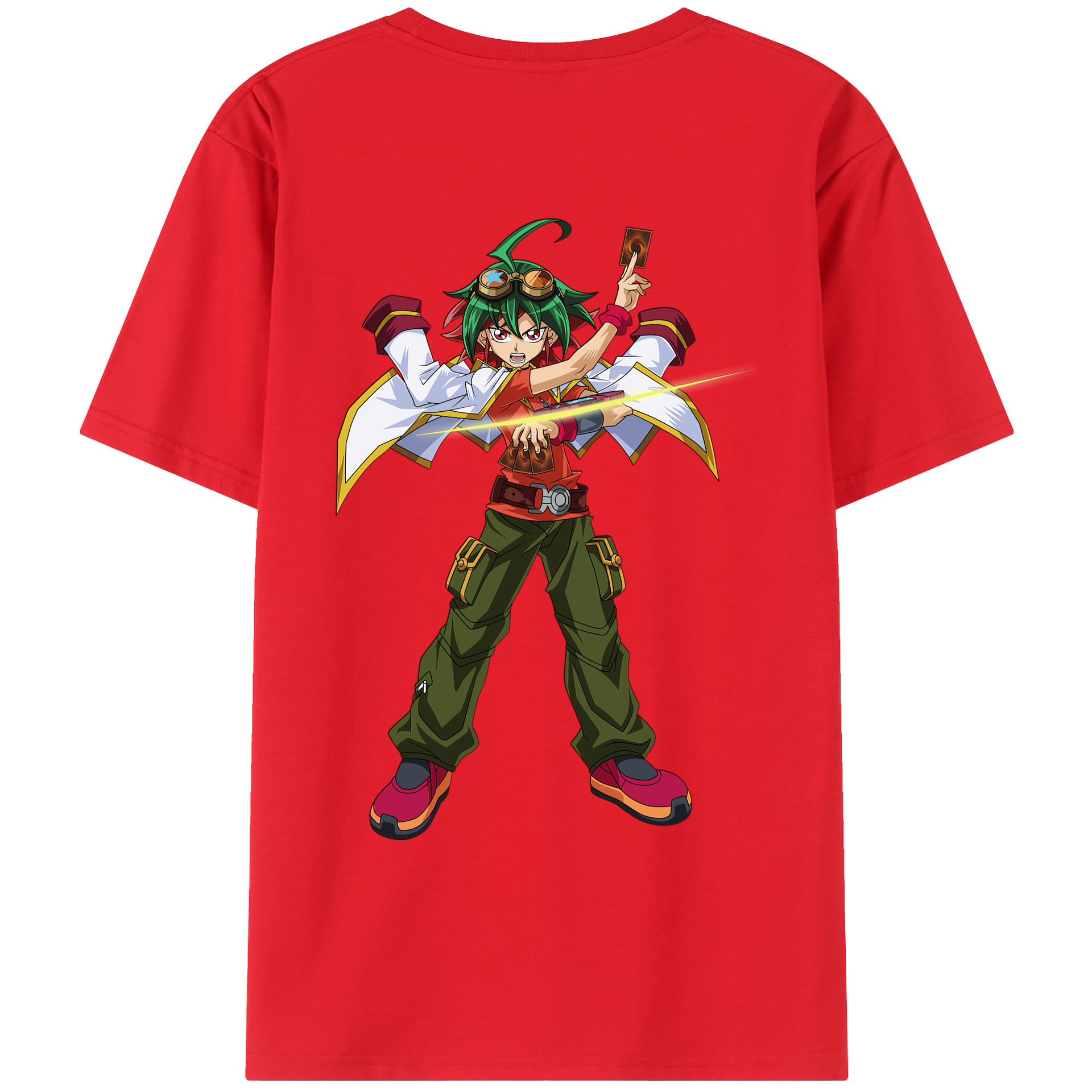 （画像用） 遊☆戯☆王 Yu-Gi-Oh! 綿100％ メンズ半袖Tシャツ（バックプリント） 通気性
