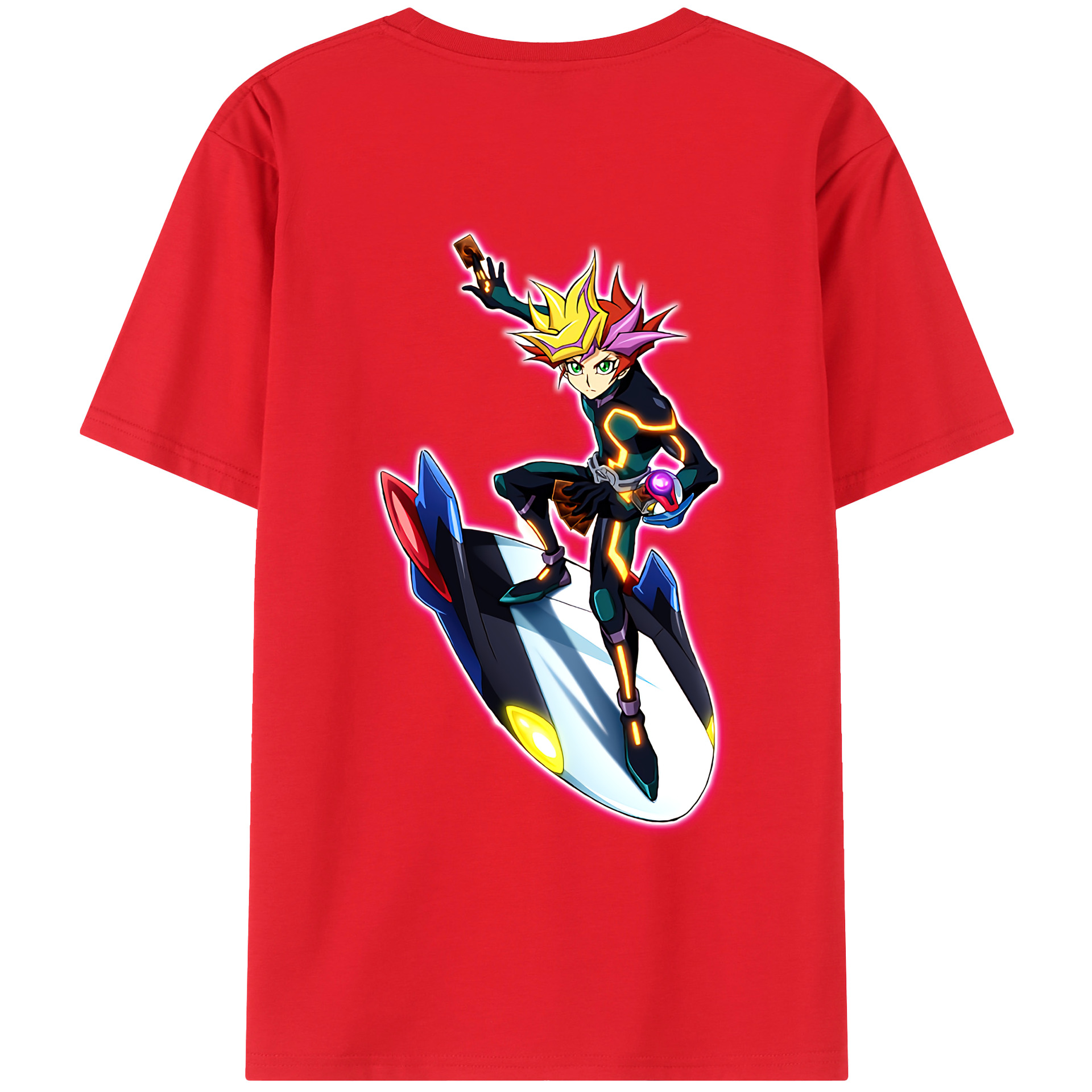（画像用） 遊☆戯☆王 Yu-Gi-Oh! 綿100％ メンズ半袖Tシャツ（バックプリント） 通気性