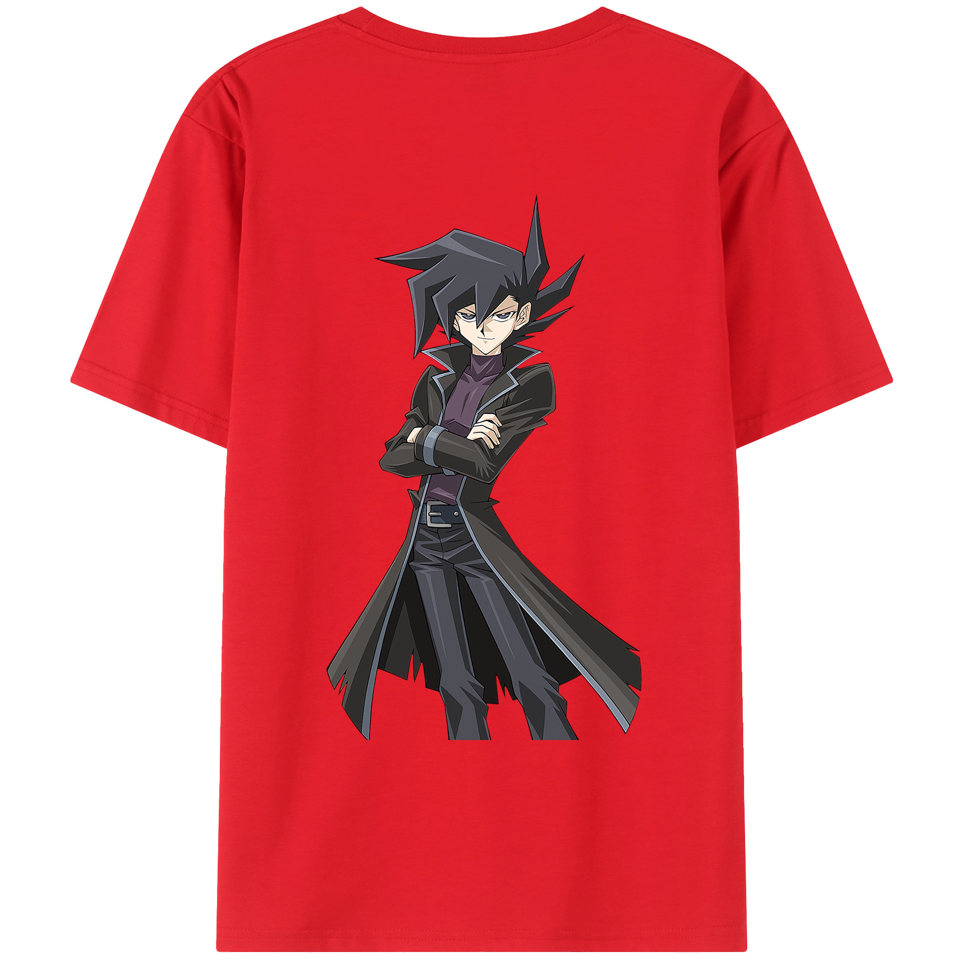 （画像用） 遊☆戯☆王 Yu-Gi-Oh! 綿100％ メンズ半袖Tシャツ（バックプリント） 通気性