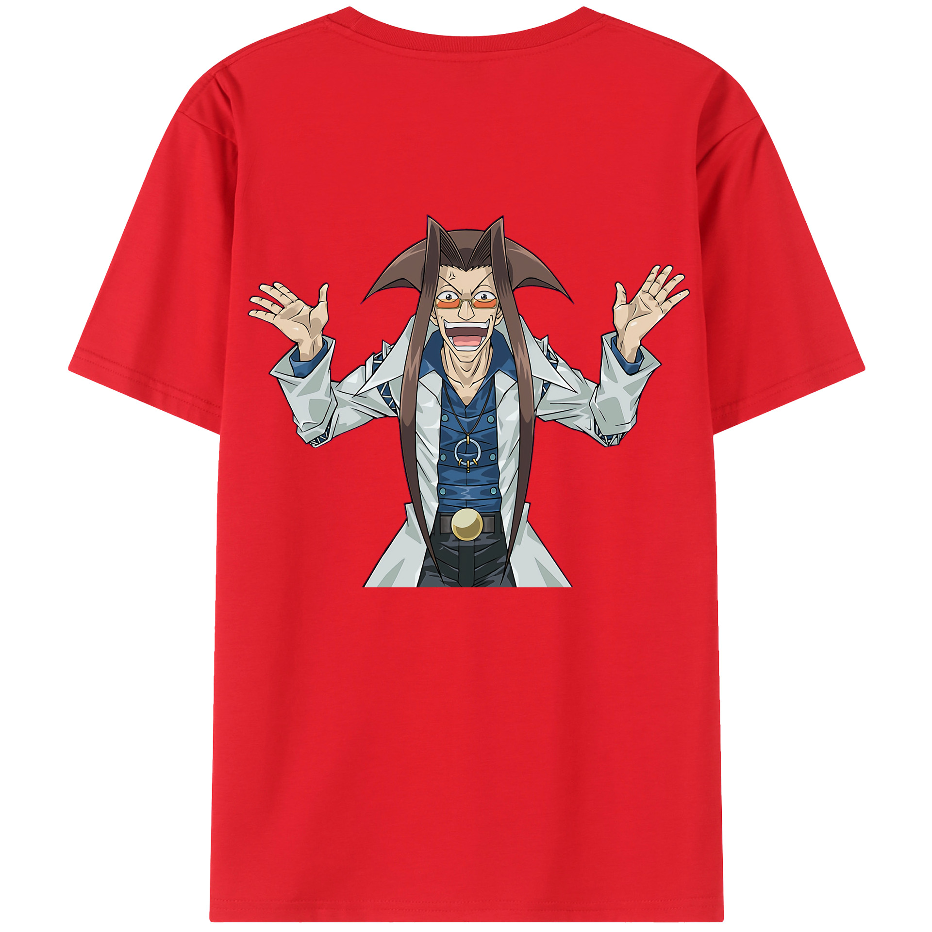 （画像用） 遊☆戯☆王 Yu-Gi-Oh! 綿100％ メンズ半袖Tシャツ（バックプリント） 通気性
