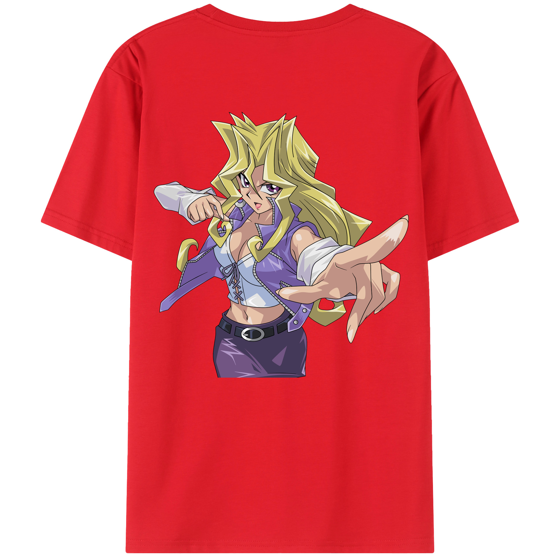 （画像用） 遊☆戯☆王 Yu-Gi-Oh! 綿100％ メンズ半袖Tシャツ（バックプリント） 通気性