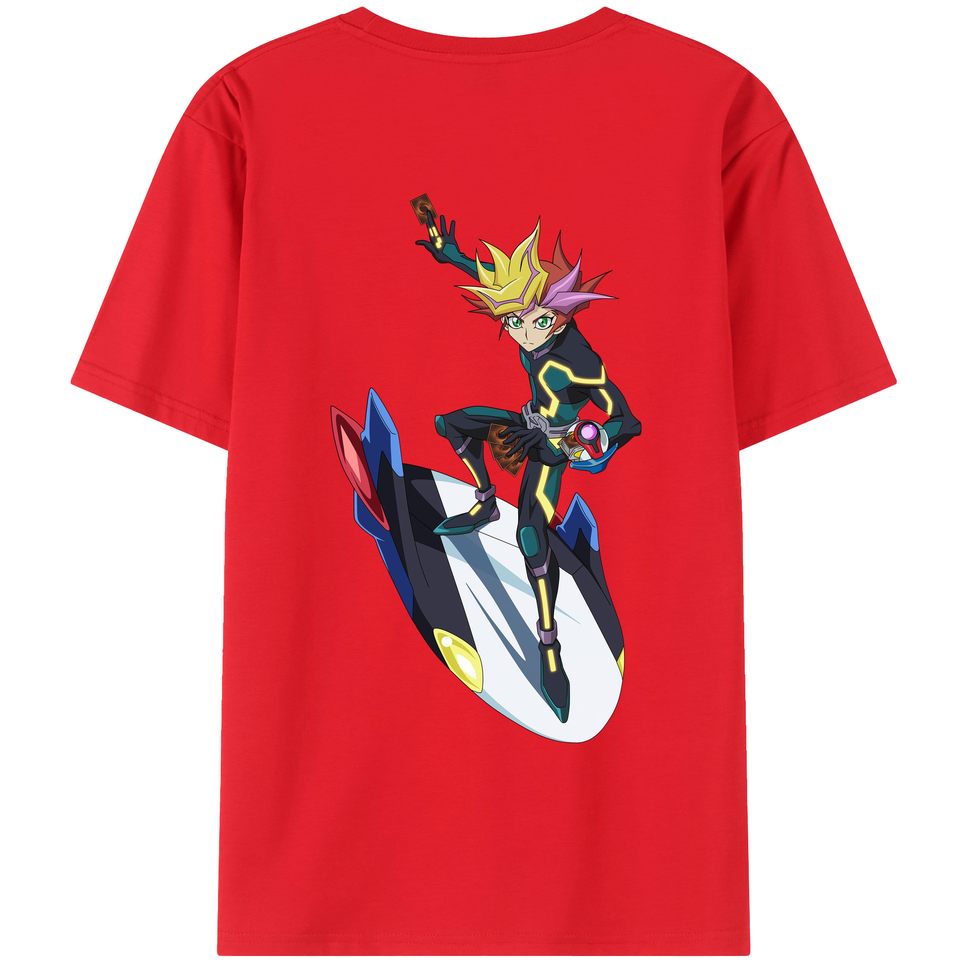 （画像用） 遊☆戯☆王 Yu-Gi-Oh! 綿100％ メンズ半袖Tシャツ（バックプリント） 通気性