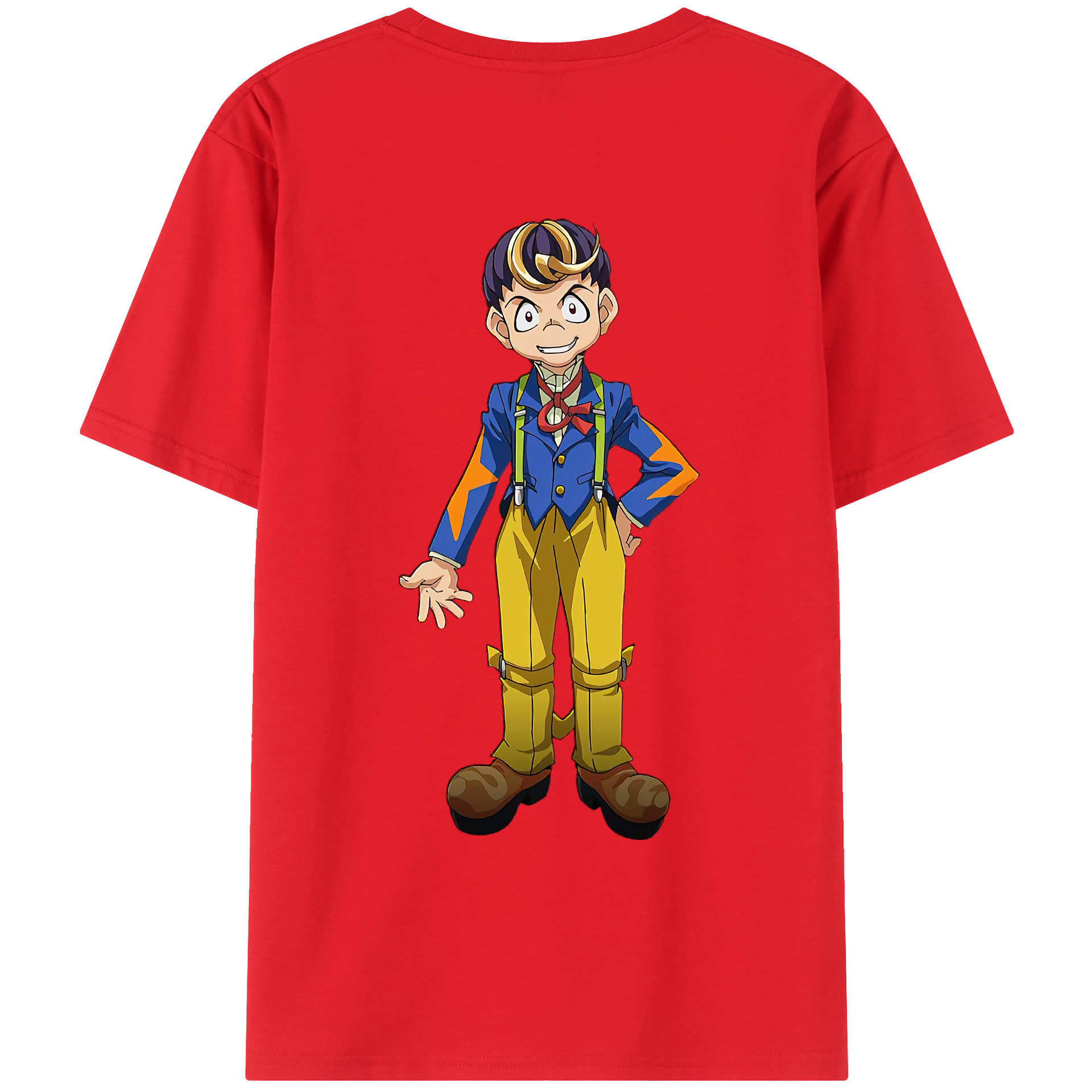 （画像用） 遊☆戯☆王 Yu-Gi-Oh! 綿100％ メンズ半袖Tシャツ（バックプリント） 通気性