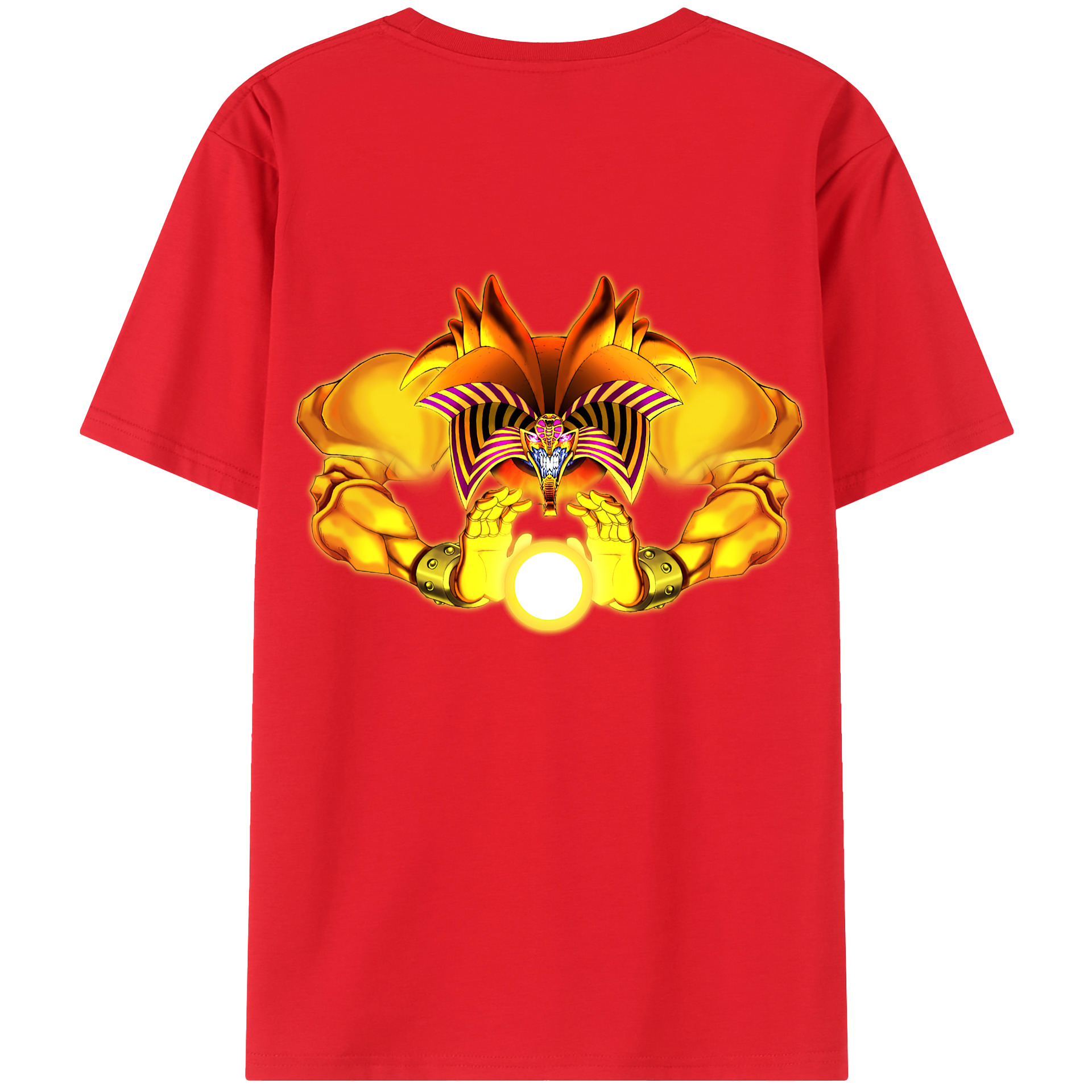 （画像用） 遊☆戯☆王 Yu-Gi-Oh! 綿100％ メンズ半袖Tシャツ（バックプリント） 通気性