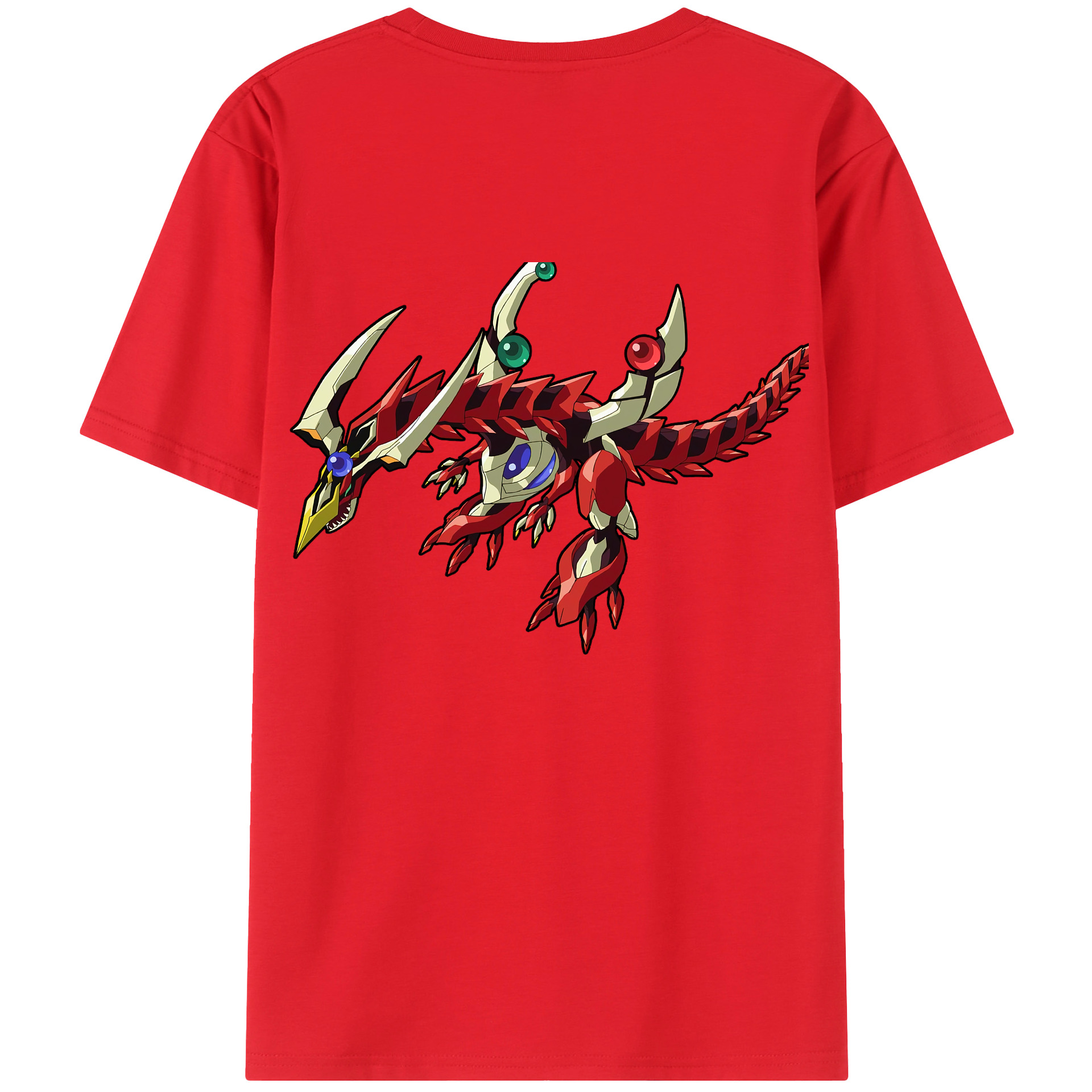 （画像用） 遊☆戯☆王 Yu-Gi-Oh! 綿100％ メンズ半袖Tシャツ（バックプリント） 通気性