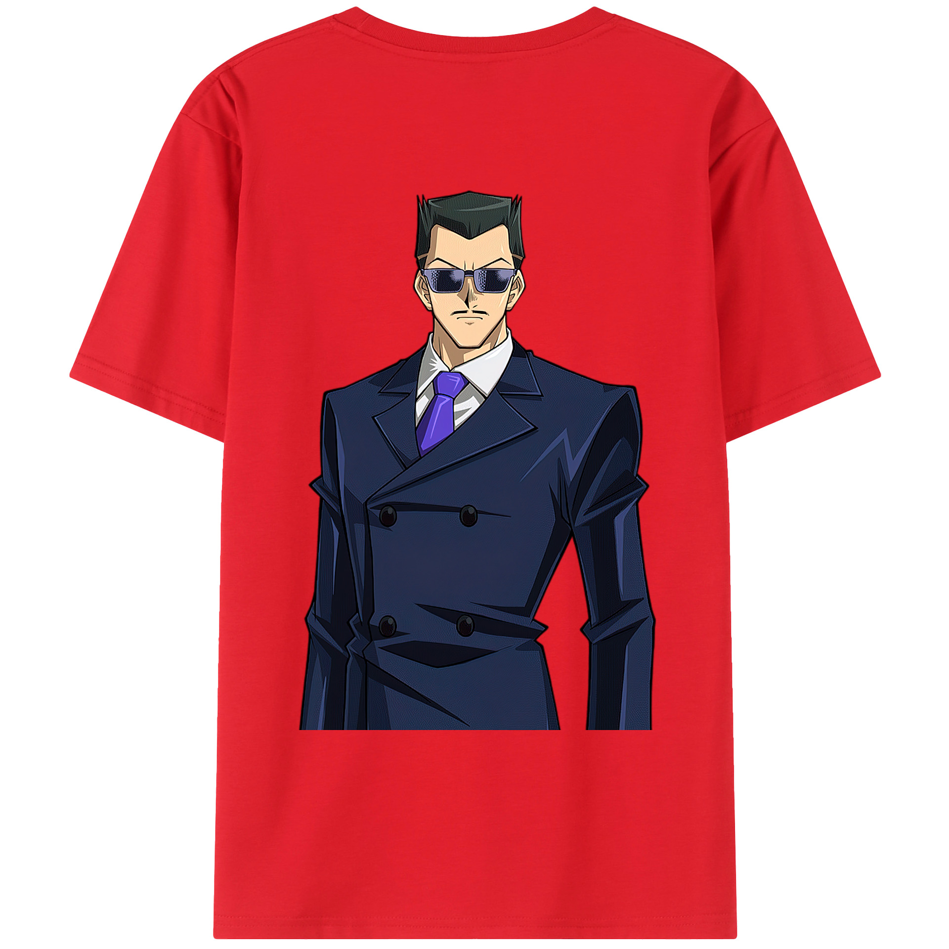 （画像用） 遊☆戯☆王 Yu-Gi-Oh! 綿100％ メンズ半袖Tシャツ（バックプリント） 通気性