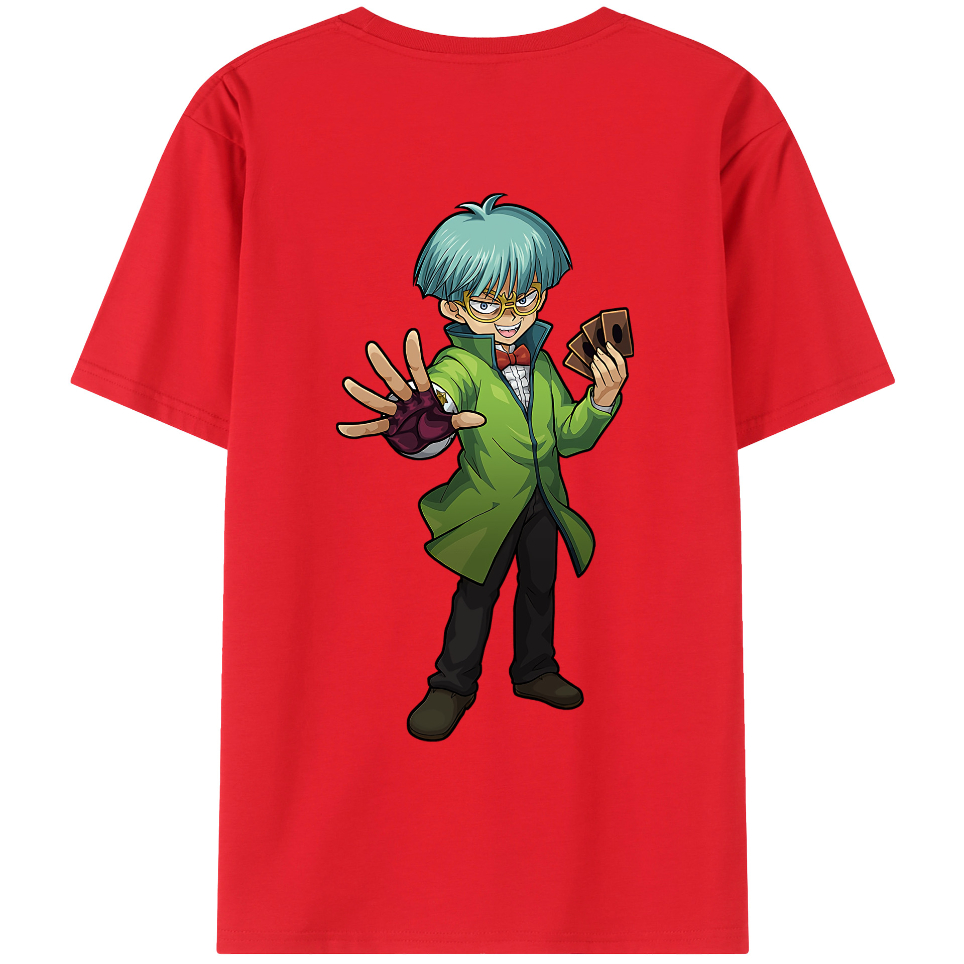 （画像用） 遊☆戯☆王 Yu-Gi-Oh! 綿100％ メンズ半袖Tシャツ（バックプリント） 通気性