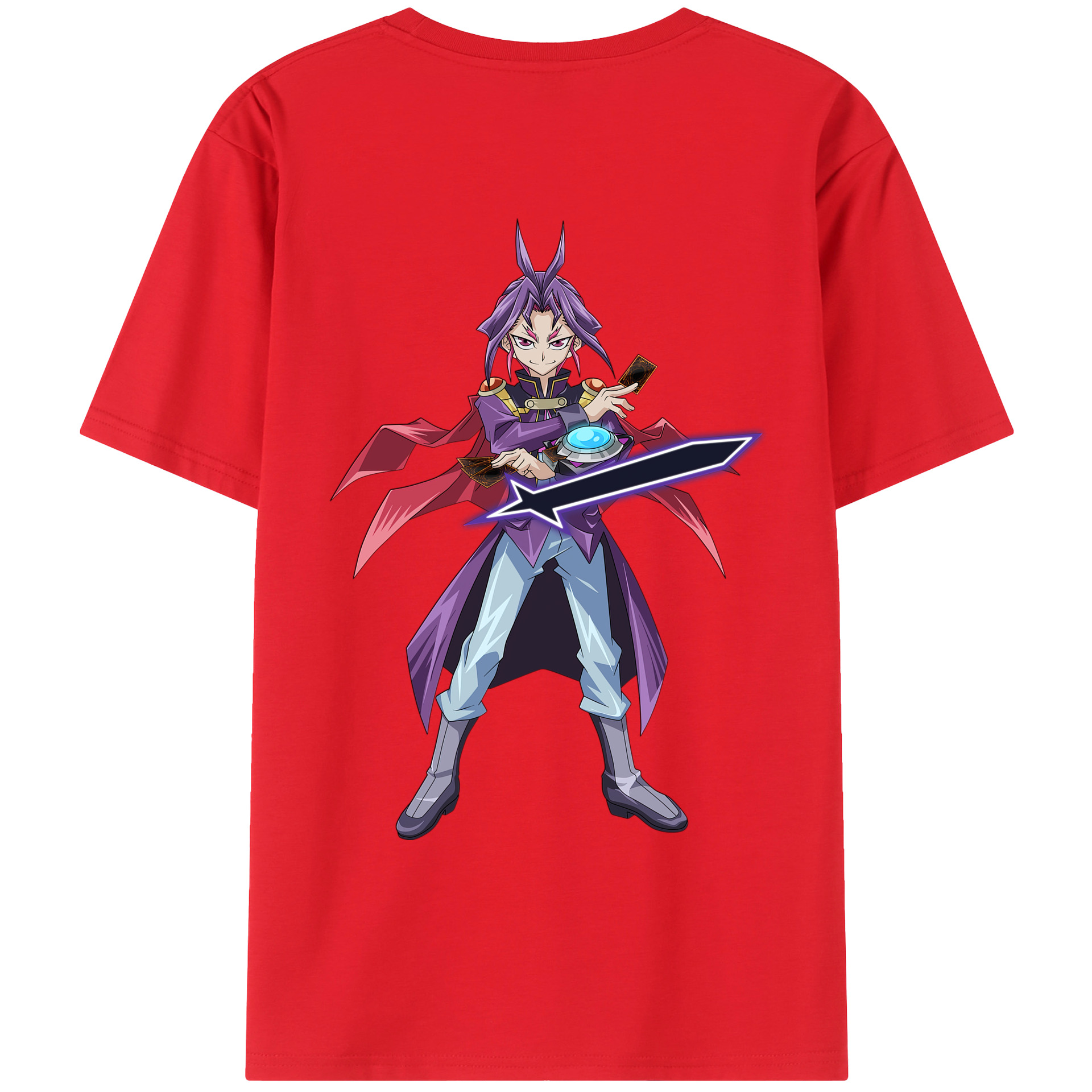 （画像用） 遊☆戯☆王 Yu-Gi-Oh! 綿100％ メンズ半袖Tシャツ（バックプリント） 通気性
