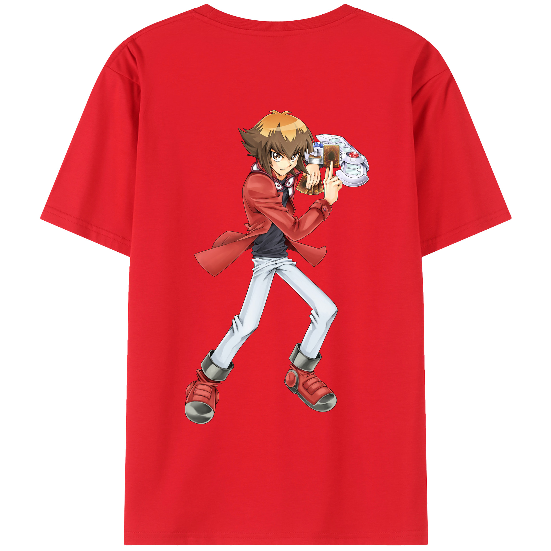 （画像用） 遊☆戯☆王 Yu-Gi-Oh! 綿100％ メンズ半袖Tシャツ（バックプリント） 通気性
