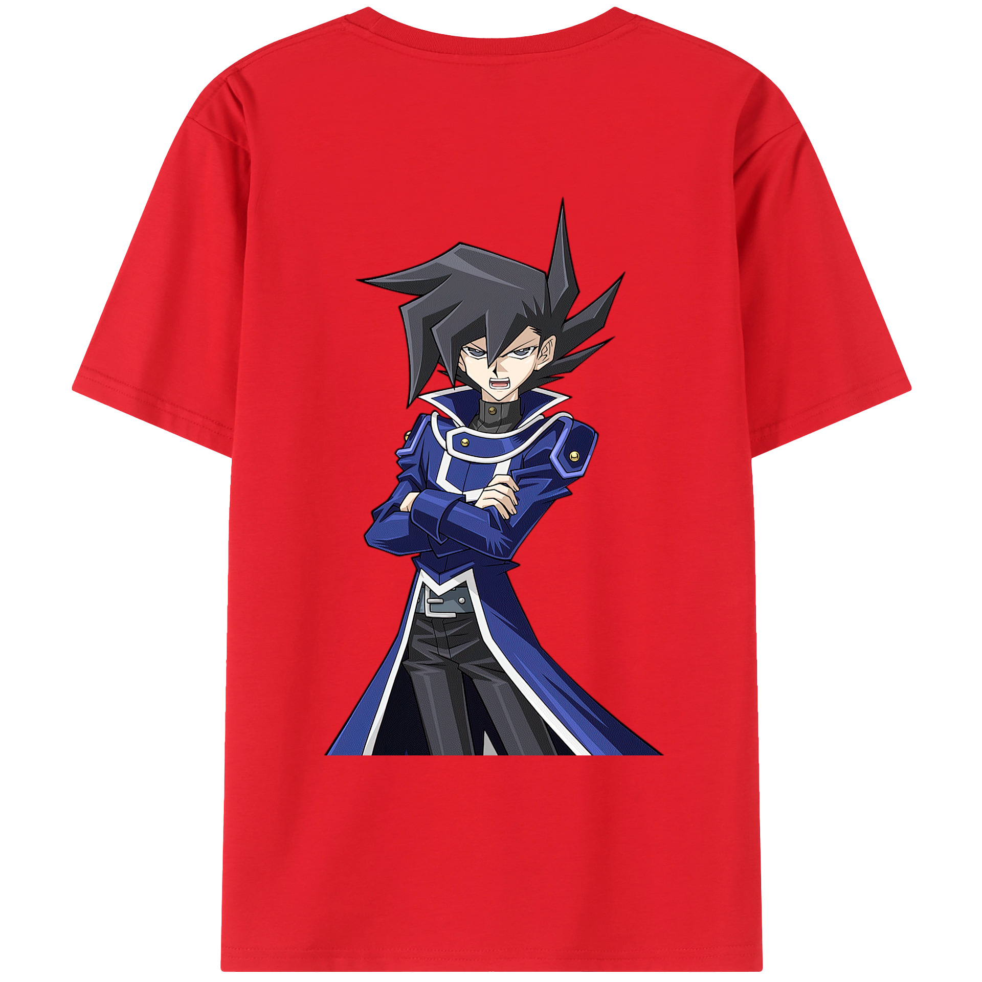 （画像用） 遊☆戯☆王 Yu-Gi-Oh! 綿100％ メンズ半袖Tシャツ（バックプリント） 通気性