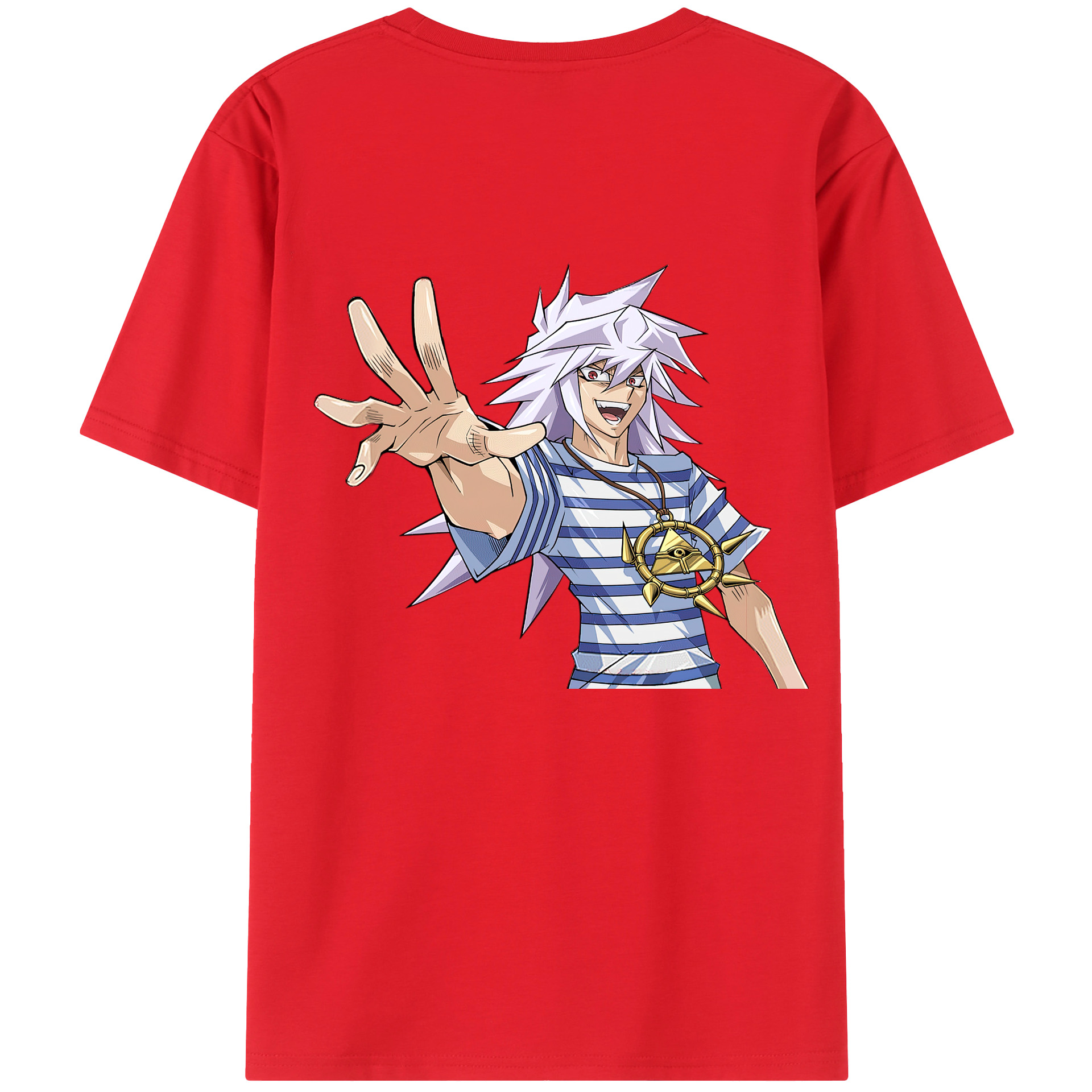 （画像用） 遊☆戯☆王 Yu-Gi-Oh! 綿100％ メンズ半袖Tシャツ（バックプリント） 通気性