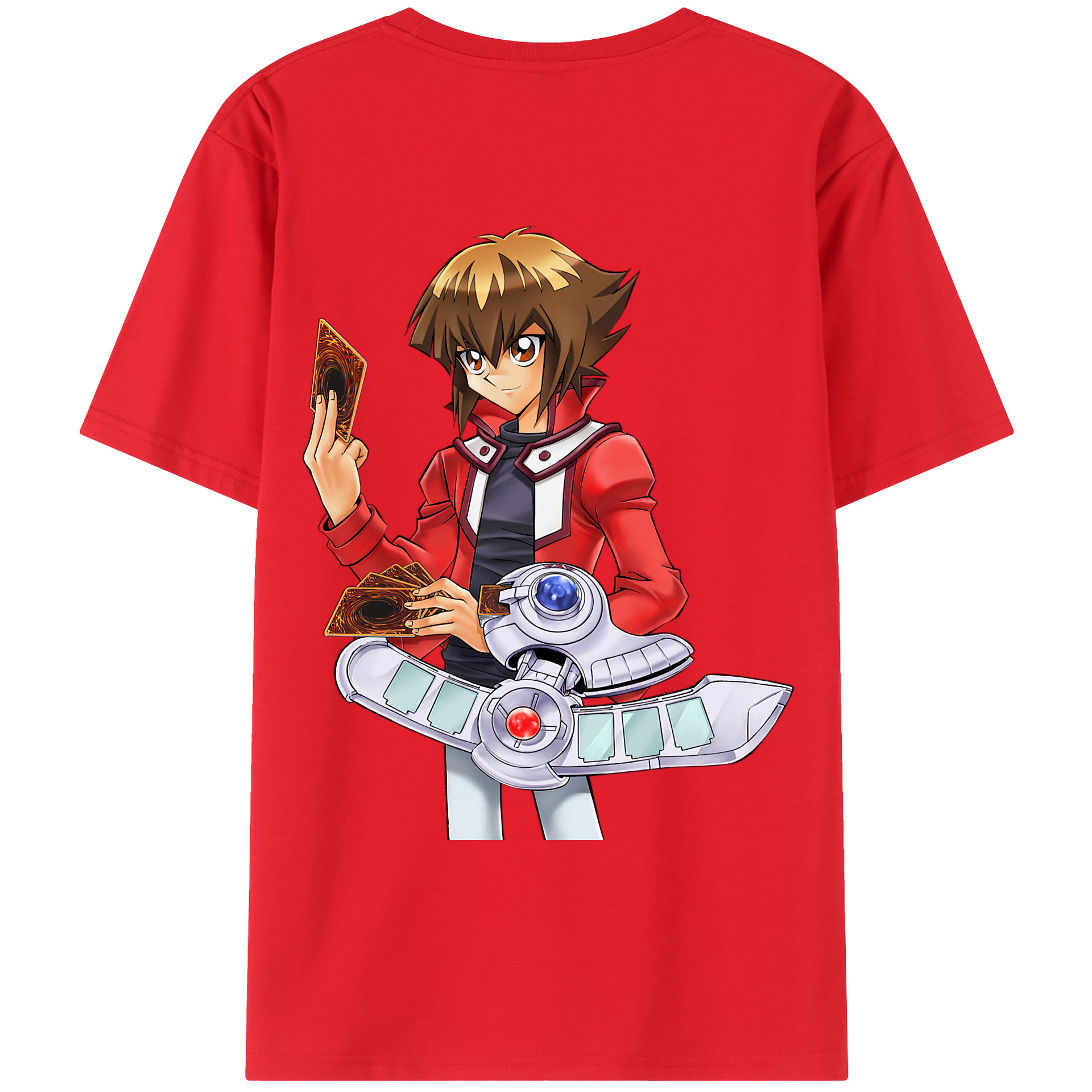 （画像用） 遊☆戯☆王 Yu-Gi-Oh! 綿100％ メンズ半袖Tシャツ（バックプリント） 通気性