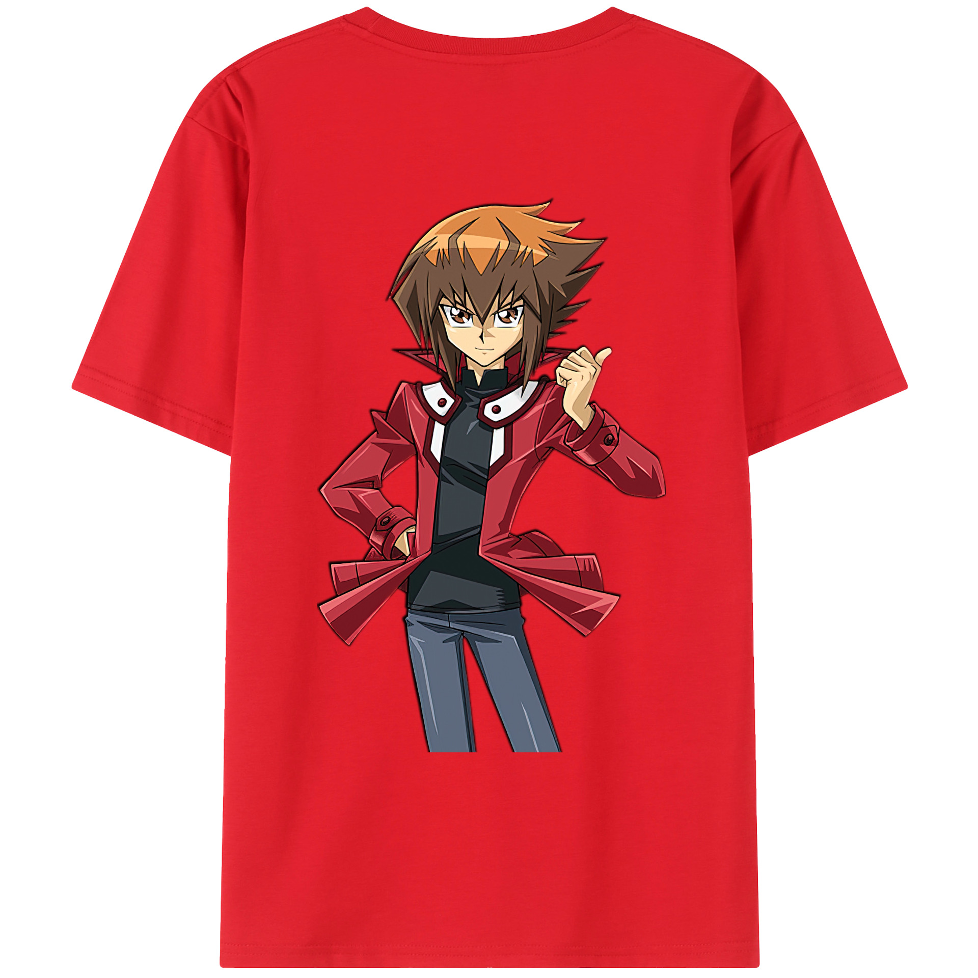 （画像用） 遊☆戯☆王 Yu-Gi-Oh! 綿100％ メンズ半袖Tシャツ（バックプリント） 通気性