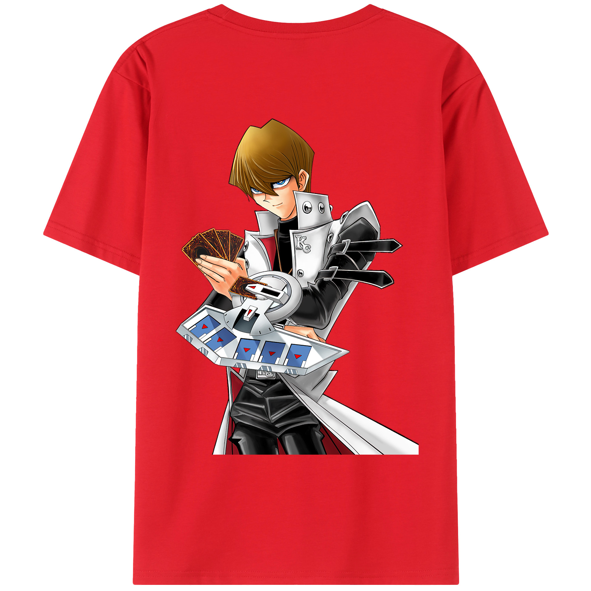 （画像用） 遊☆戯☆王 Yu-Gi-Oh! 綿100％ メンズ半袖Tシャツ（バックプリント） 通気性