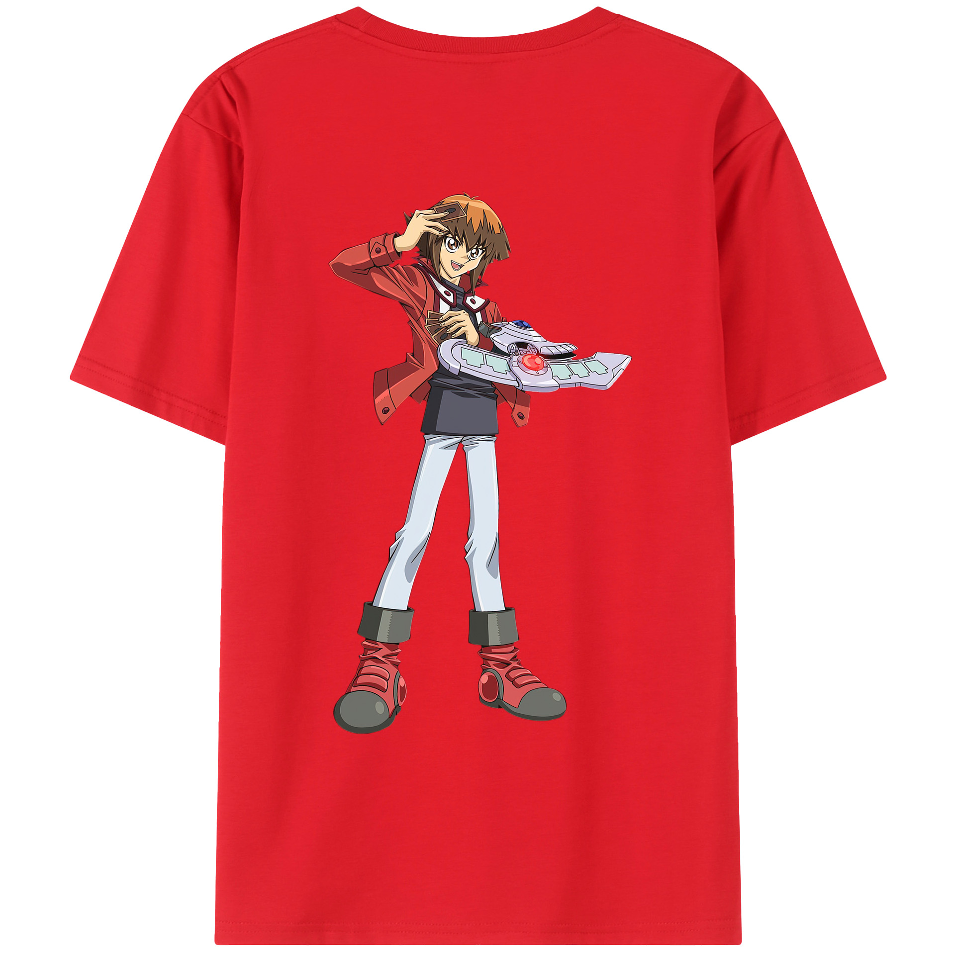 （画像用） 遊☆戯☆王 Yu-Gi-Oh! 綿100％ メンズ半袖Tシャツ（バックプリント） 通気性