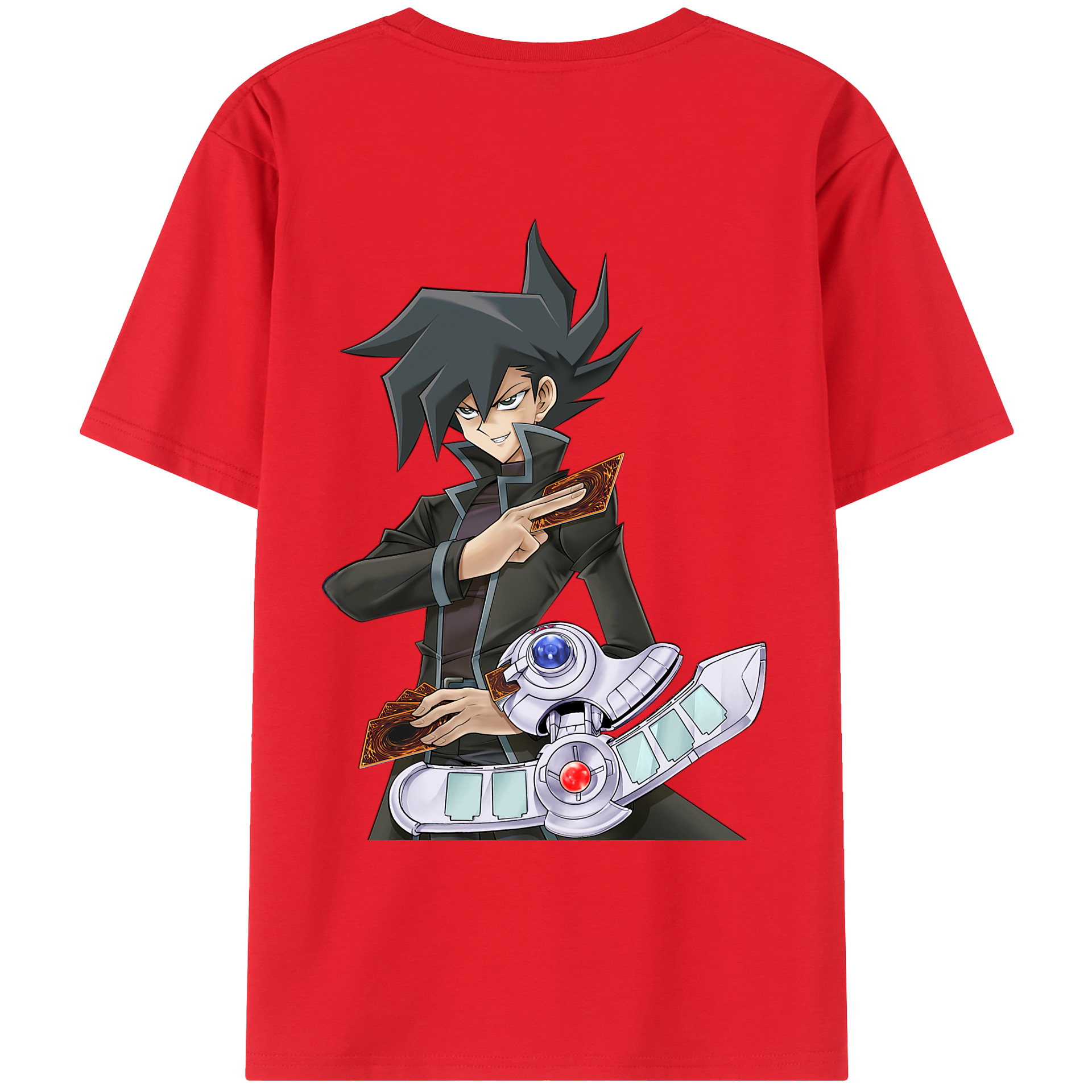 （画像用） 遊☆戯☆王 Yu-Gi-Oh! 綿100％ メンズ半袖Tシャツ（バックプリント） 通気性