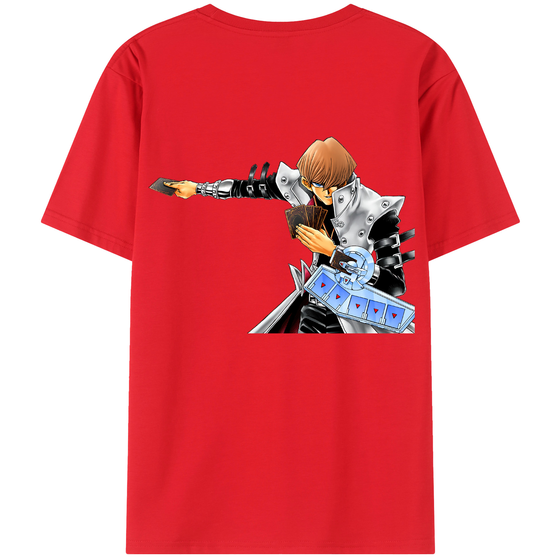 （画像用） 遊☆戯☆王 Yu-Gi-Oh! 綿100％ メンズ半袖Tシャツ（バックプリント） 通気性