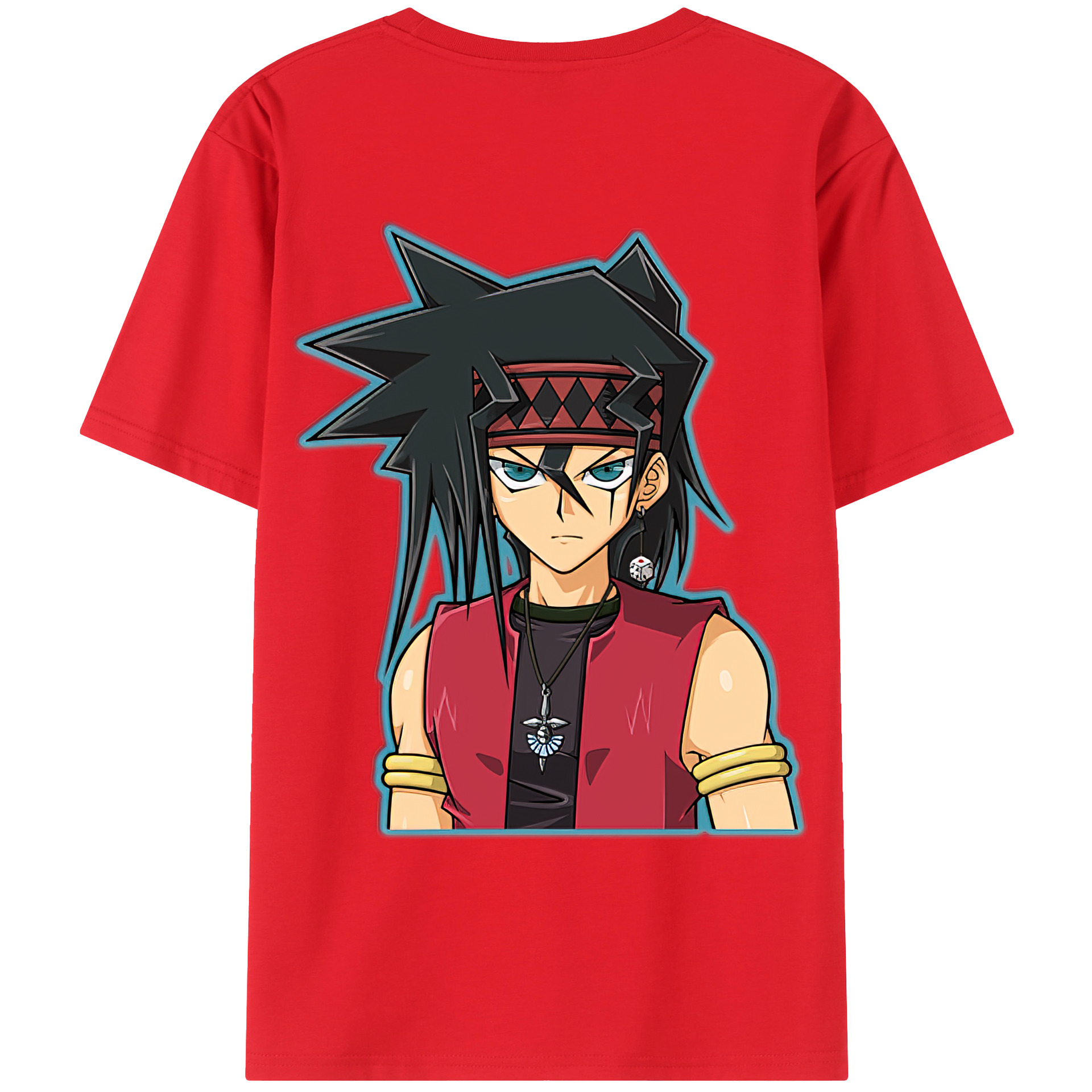 （画像用） 遊☆戯☆王 Yu-Gi-Oh! 綿100％ メンズ半袖Tシャツ（バックプリント） 通気性