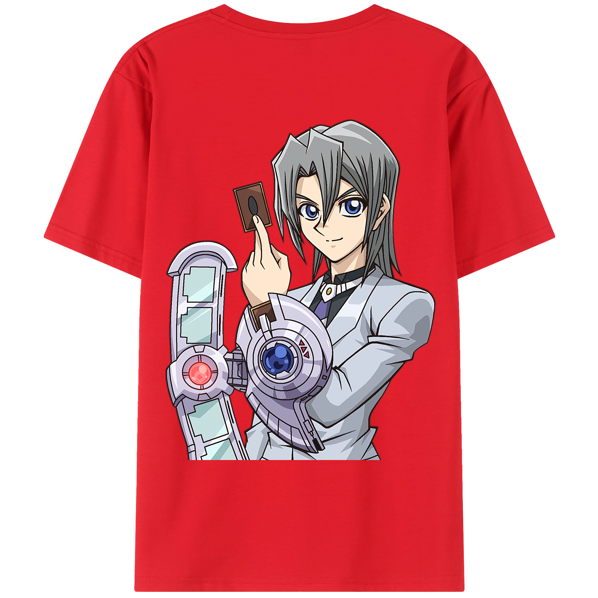 （画像用） 遊☆戯☆王 Yu-Gi-Oh! 綿100％ メンズ半袖Tシャツ（バックプリント） 通気性