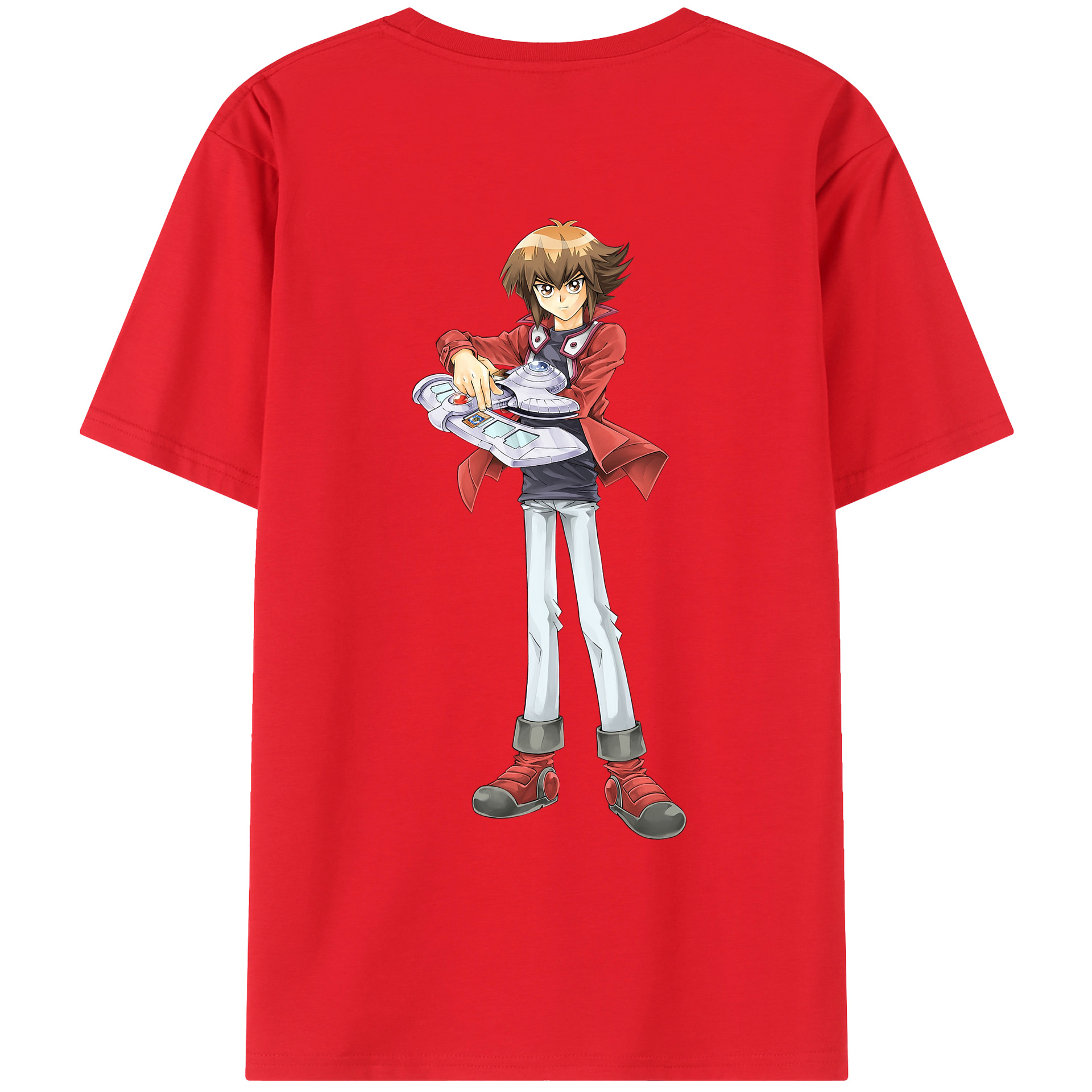 （画像用） 遊☆戯☆王 Yu-Gi-Oh! 綿100％ メンズ半袖Tシャツ（バックプリント） 通気性