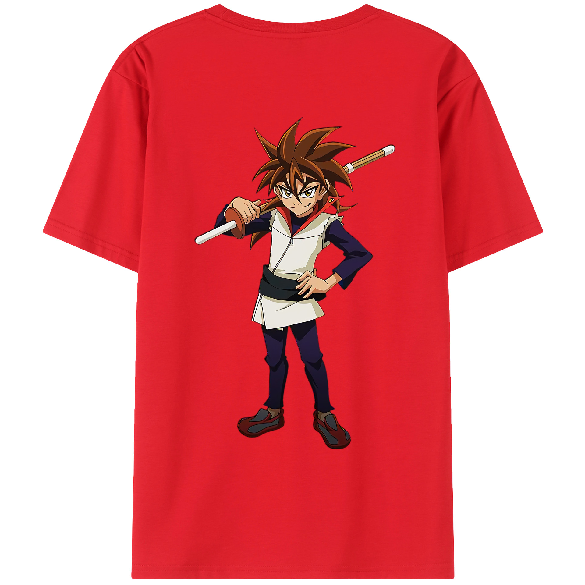 （画像用） 遊☆戯☆王 Yu-Gi-Oh! 綿100％ メンズ半袖Tシャツ（バックプリント） 通気性