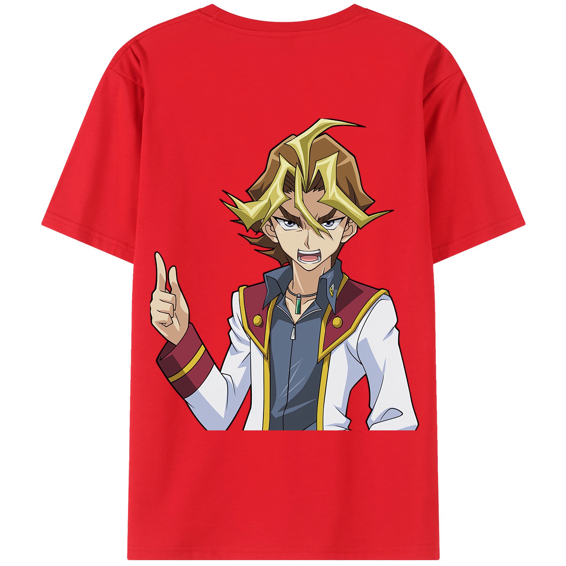 （画像用） 遊☆戯☆王 Yu-Gi-Oh! 綿100％ メンズ半袖Tシャツ（バックプリント） 通気性