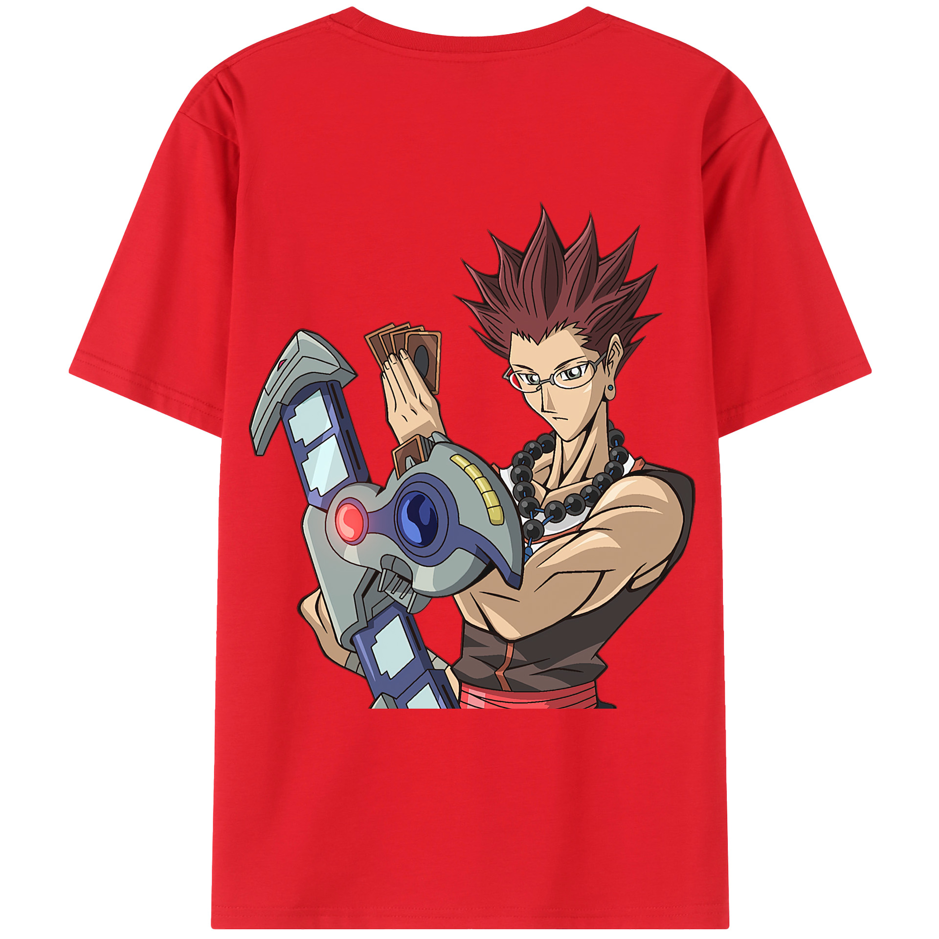 （画像用） 遊☆戯☆王 Yu-Gi-Oh! 綿100％ メンズ半袖Tシャツ（バックプリント） 通気性