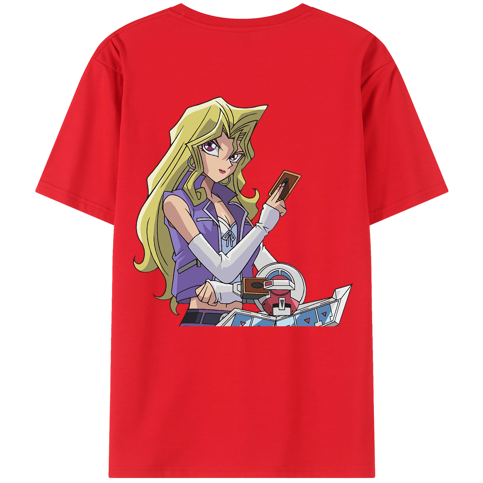 （画像用） 遊☆戯☆王 Yu-Gi-Oh! 綿100％ メンズ半袖Tシャツ（バックプリント） 通気性