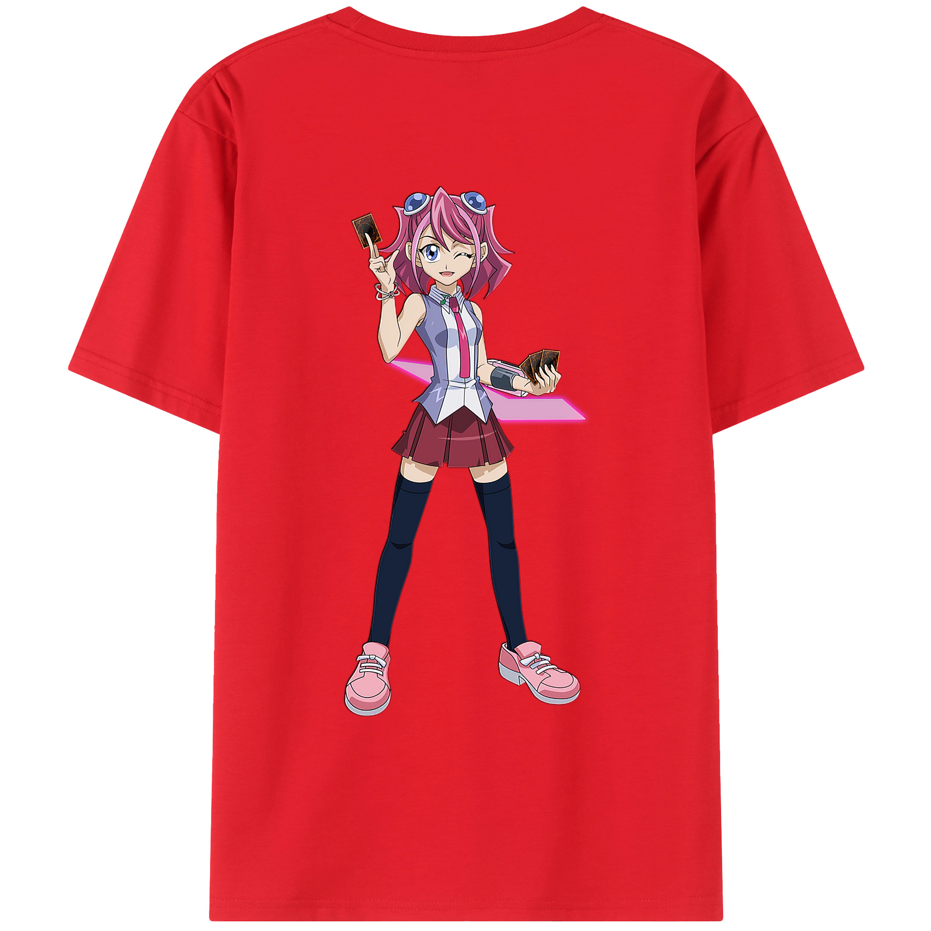 （画像用） 遊☆戯☆王 Yu-Gi-Oh! 綿100％ メンズ半袖Tシャツ（バックプリント） 通気性
