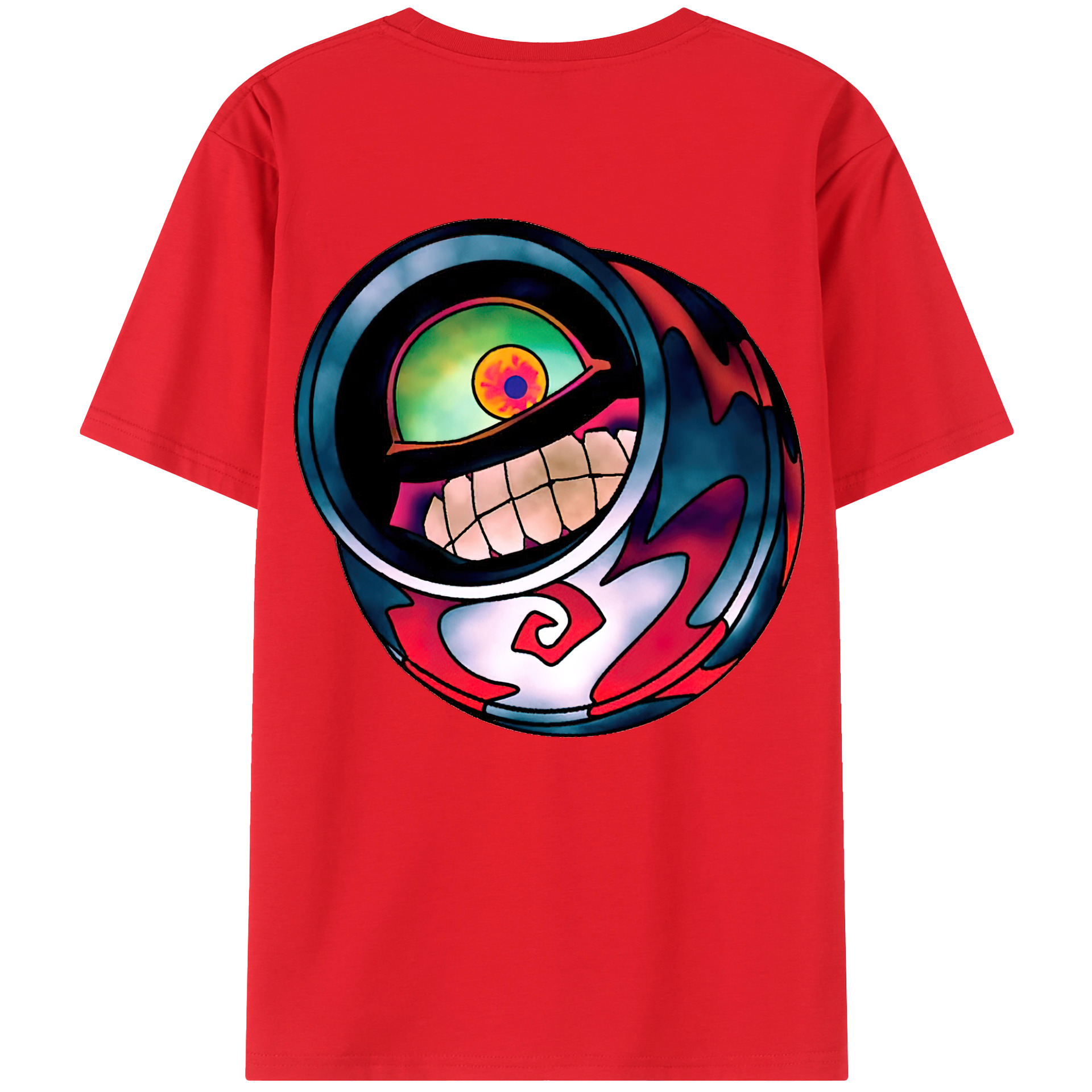 （画像用） 遊☆戯☆王 Yu-Gi-Oh! 綿100％ メンズ半袖Tシャツ（バックプリント） 通気性