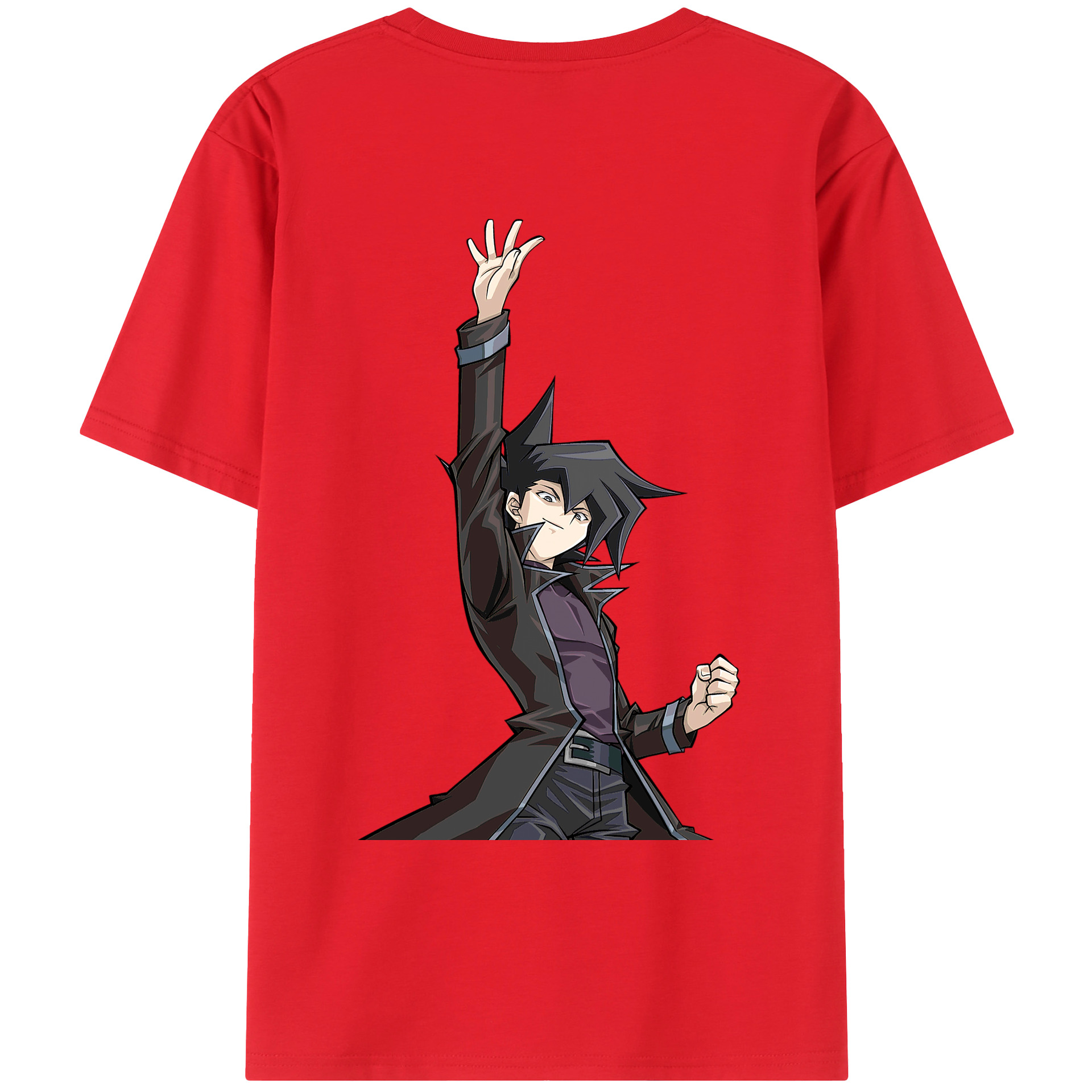 （画像用） 遊☆戯☆王 Yu-Gi-Oh! 綿100％ メンズ半袖Tシャツ（バックプリント） 通気性