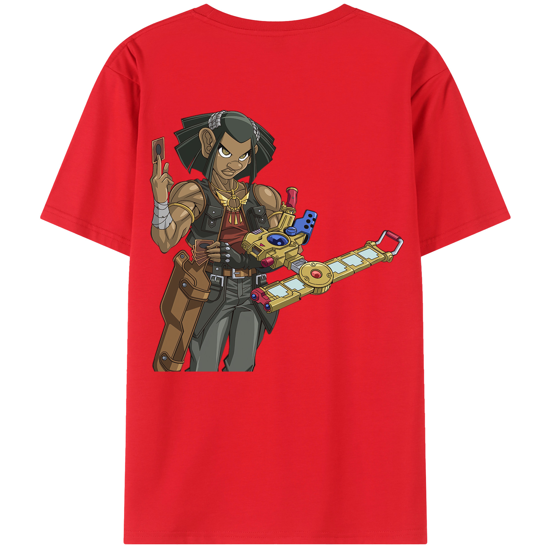 （画像用） 遊☆戯☆王 Yu-Gi-Oh! 綿100％ メンズ半袖Tシャツ（バックプリント） 通気性
