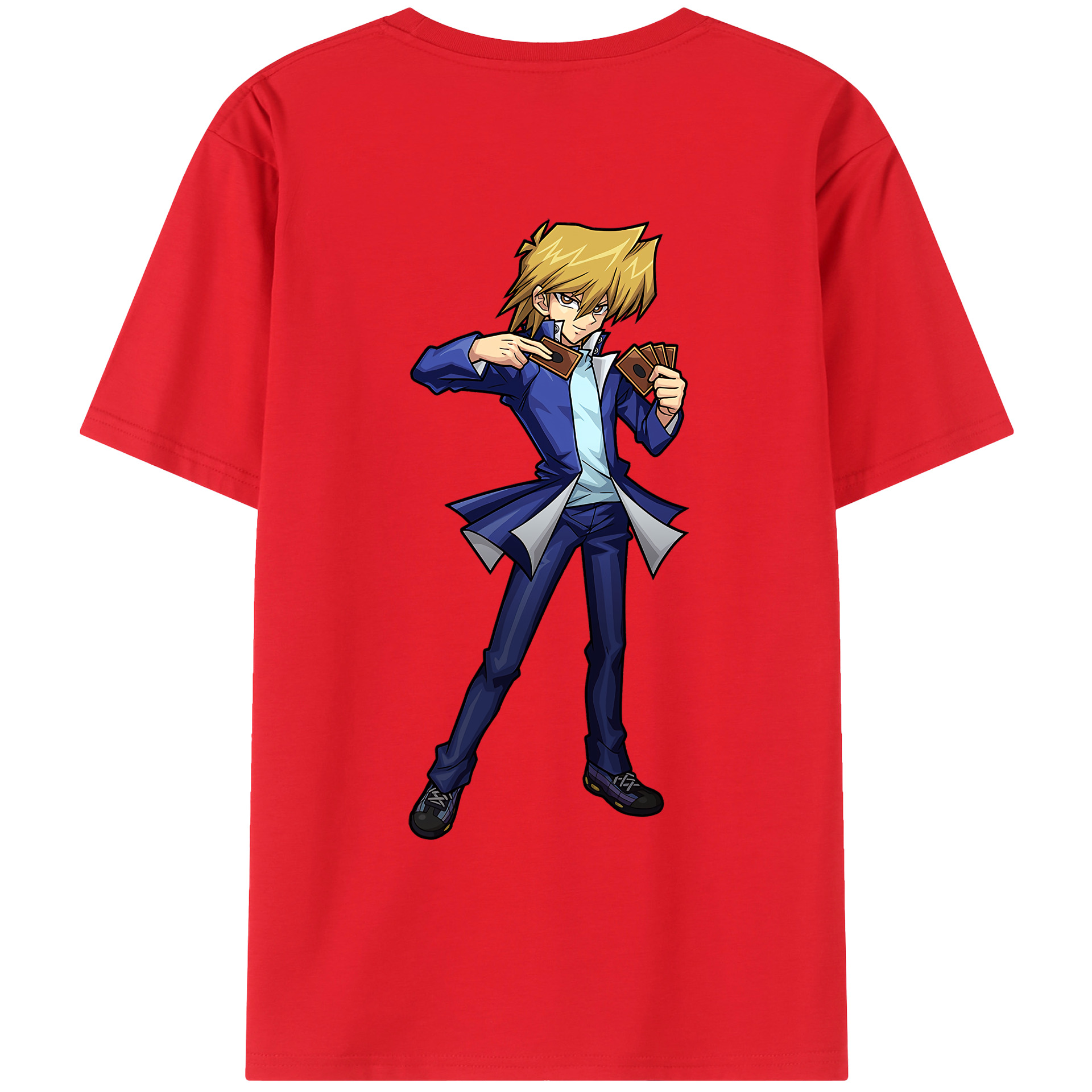 （画像用） 遊☆戯☆王 Yu-Gi-Oh! 綿100％ メンズ半袖Tシャツ（バックプリント） 通気性